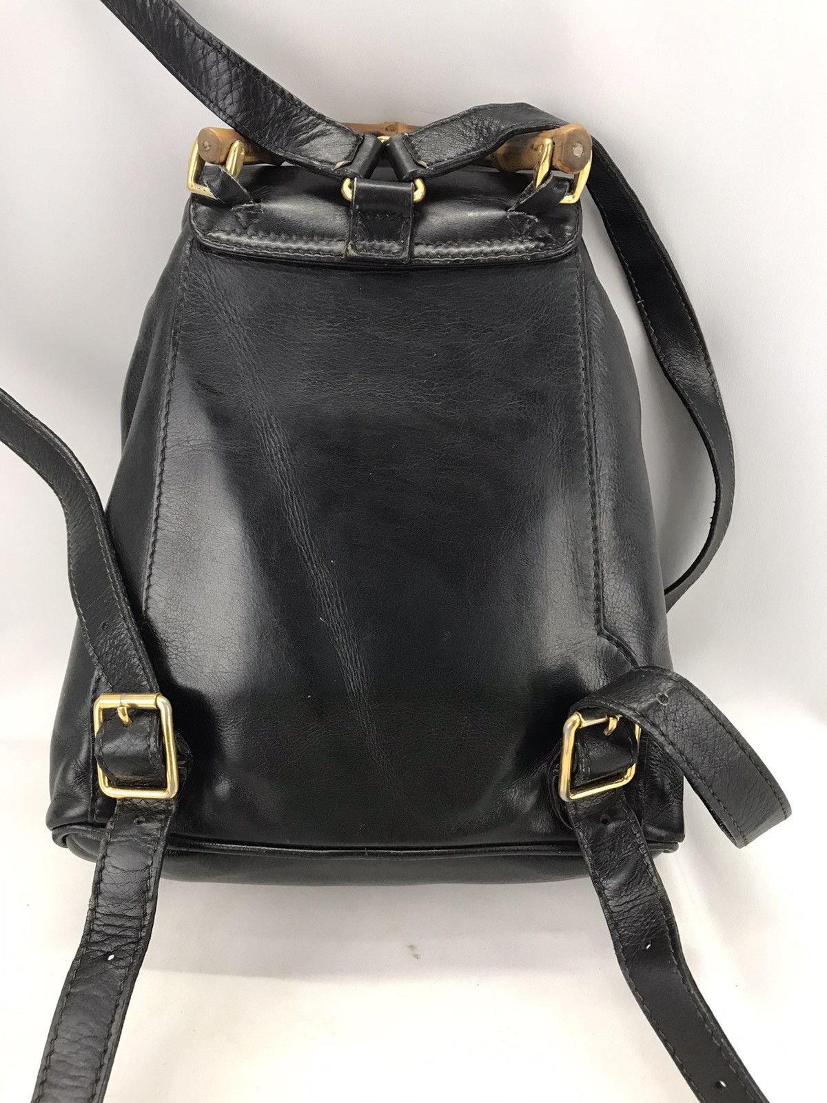 Gucci ❌Last Drop❌Vintage Gucci Bamboo Small Backpack Leather Size ONE SIZE - 10 Thumbnail