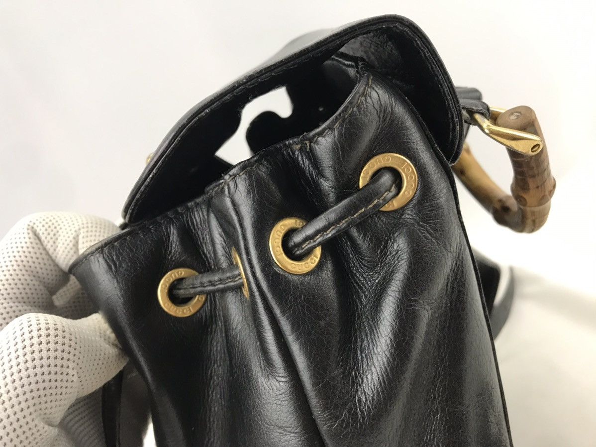 Gucci ❌Last Drop❌Vintage Gucci Bamboo Small Backpack Leather Size ONE SIZE - 14 Thumbnail