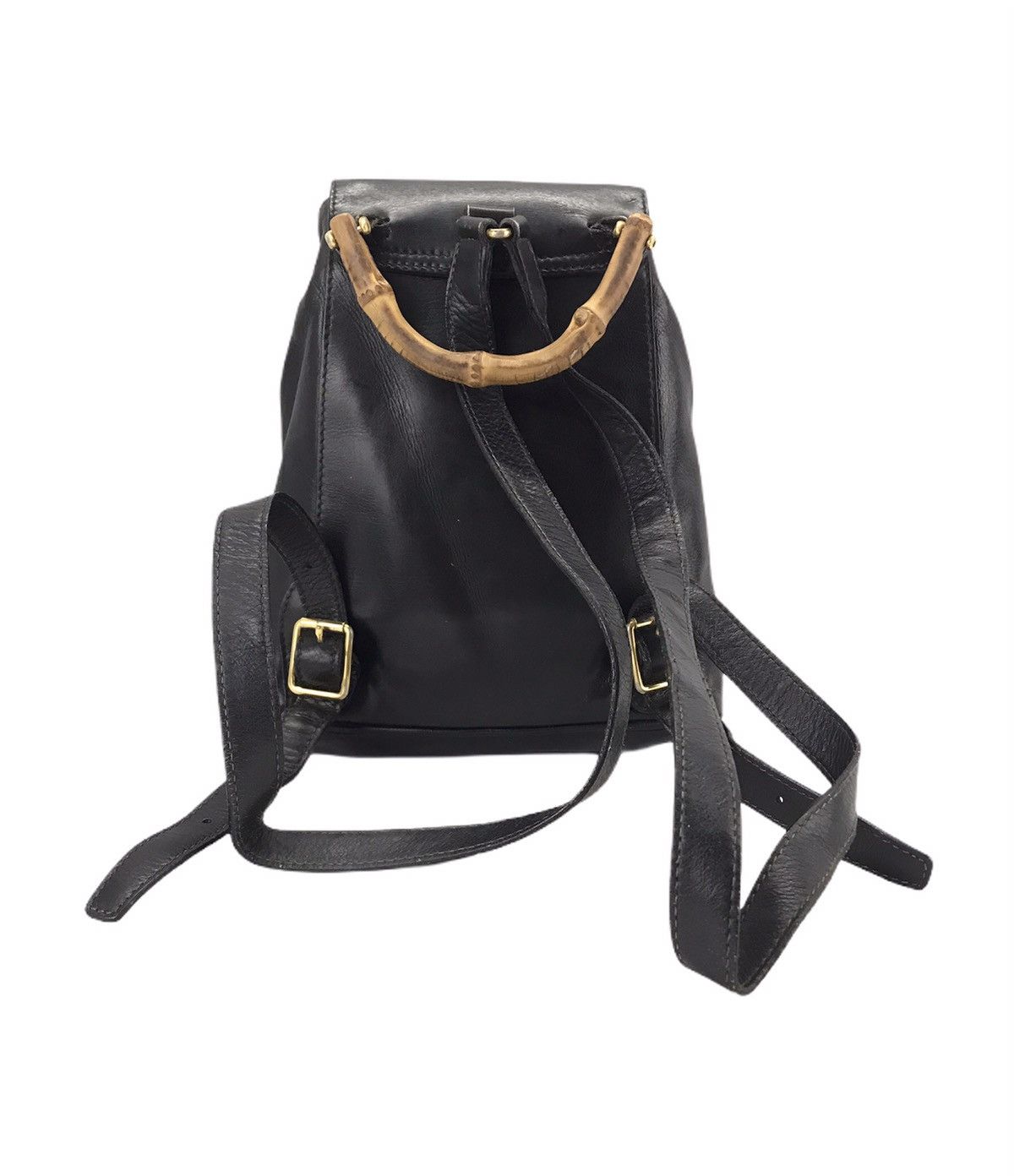 Gucci ❌Last Drop❌Vintage Gucci Bamboo Small Backpack Leather Size ONE SIZE - 4 Thumbnail