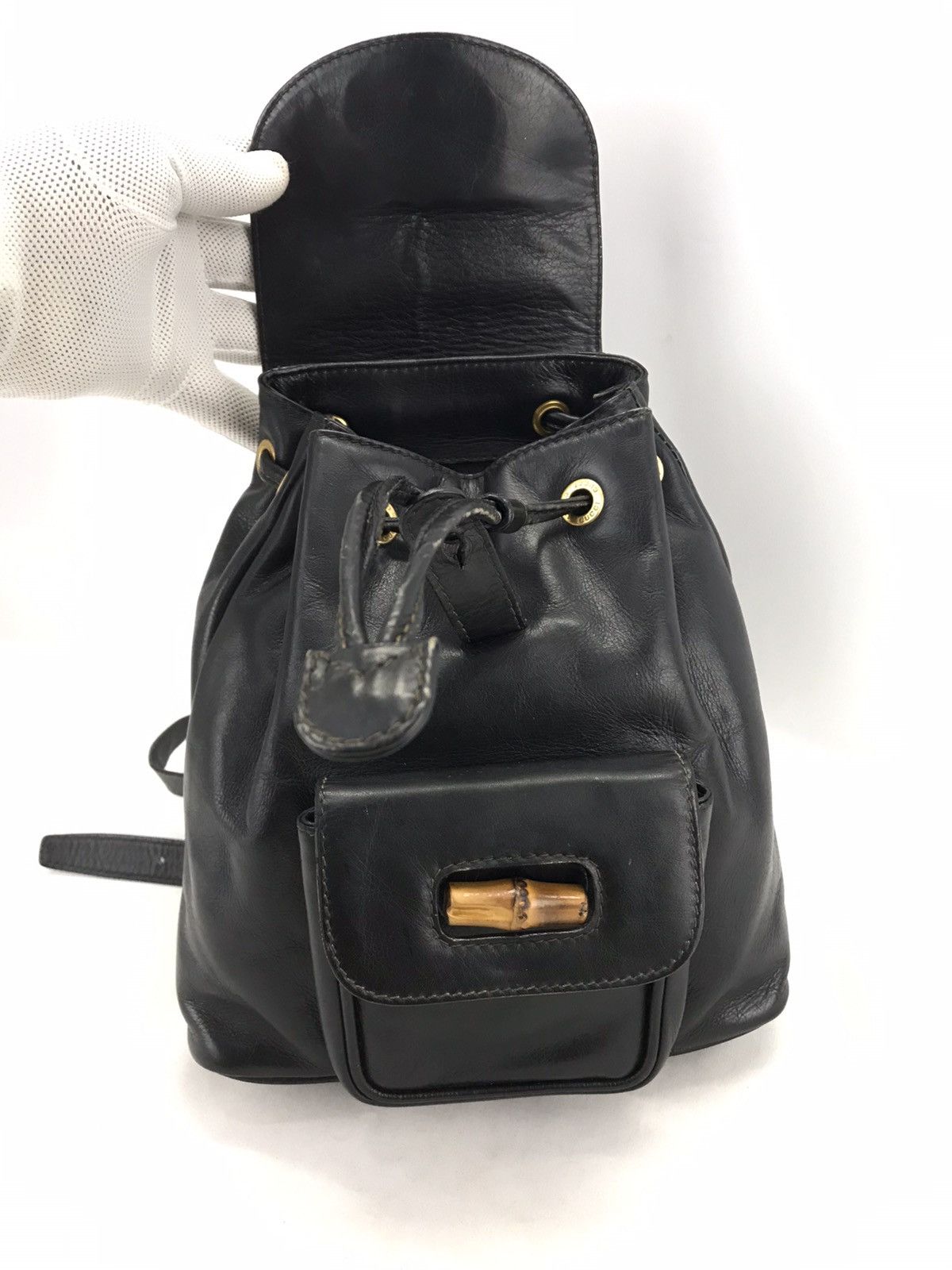 Gucci ❌Last Drop❌Vintage Gucci Bamboo Small Backpack Leather Size ONE SIZE - 12 Thumbnail
