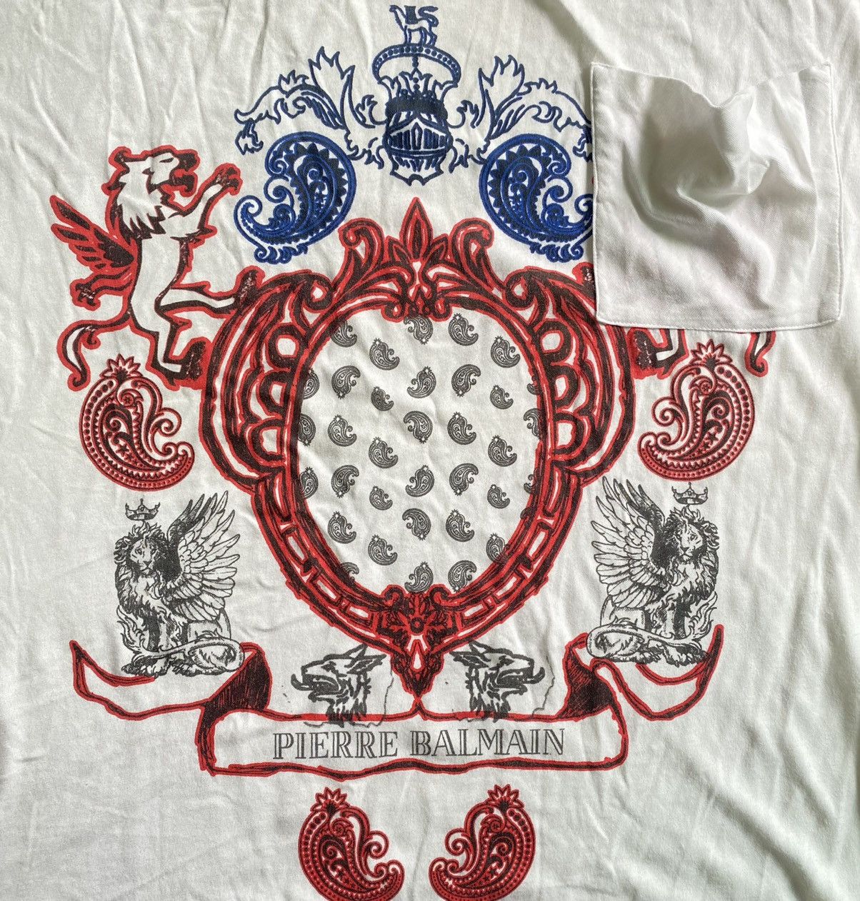 Balmain × Pierre Balmain Pierre Balmain Oversize Distressed T Shirt Size US M / EU 48-50 / 2 - 4 Thumbnail