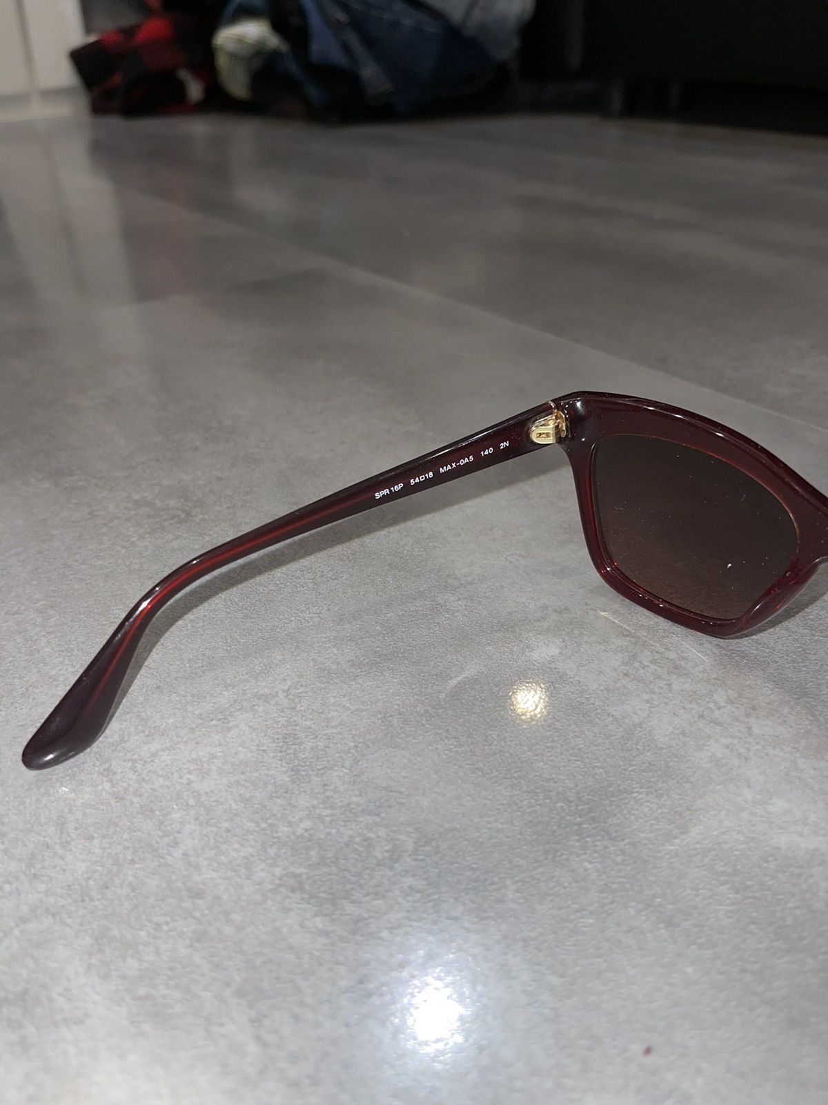 Prada Prada SPR16P MAX-0A5 Dark Red Sunglasses Size ONE SIZE - 12 Thumbnail