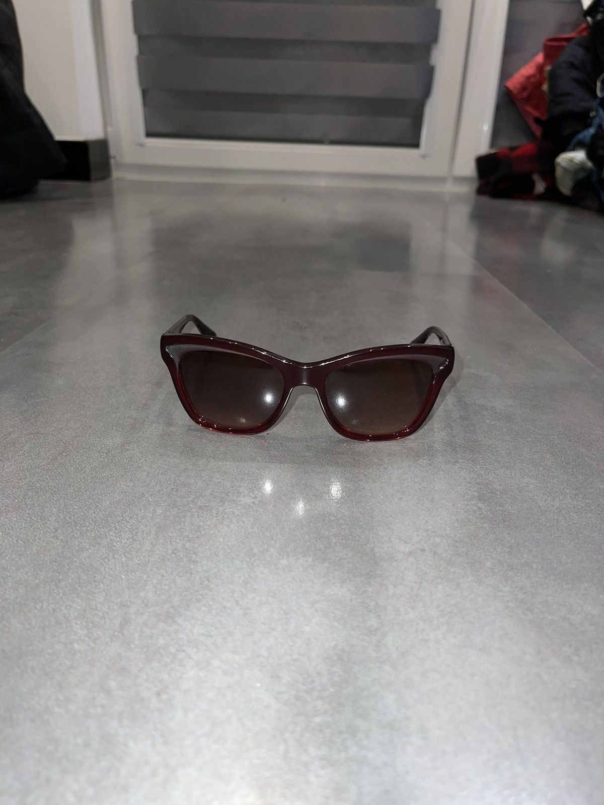 Prada Prada SPR16P MAX-0A5 Dark Red Sunglasses Size ONE SIZE - 2 Thumbnail