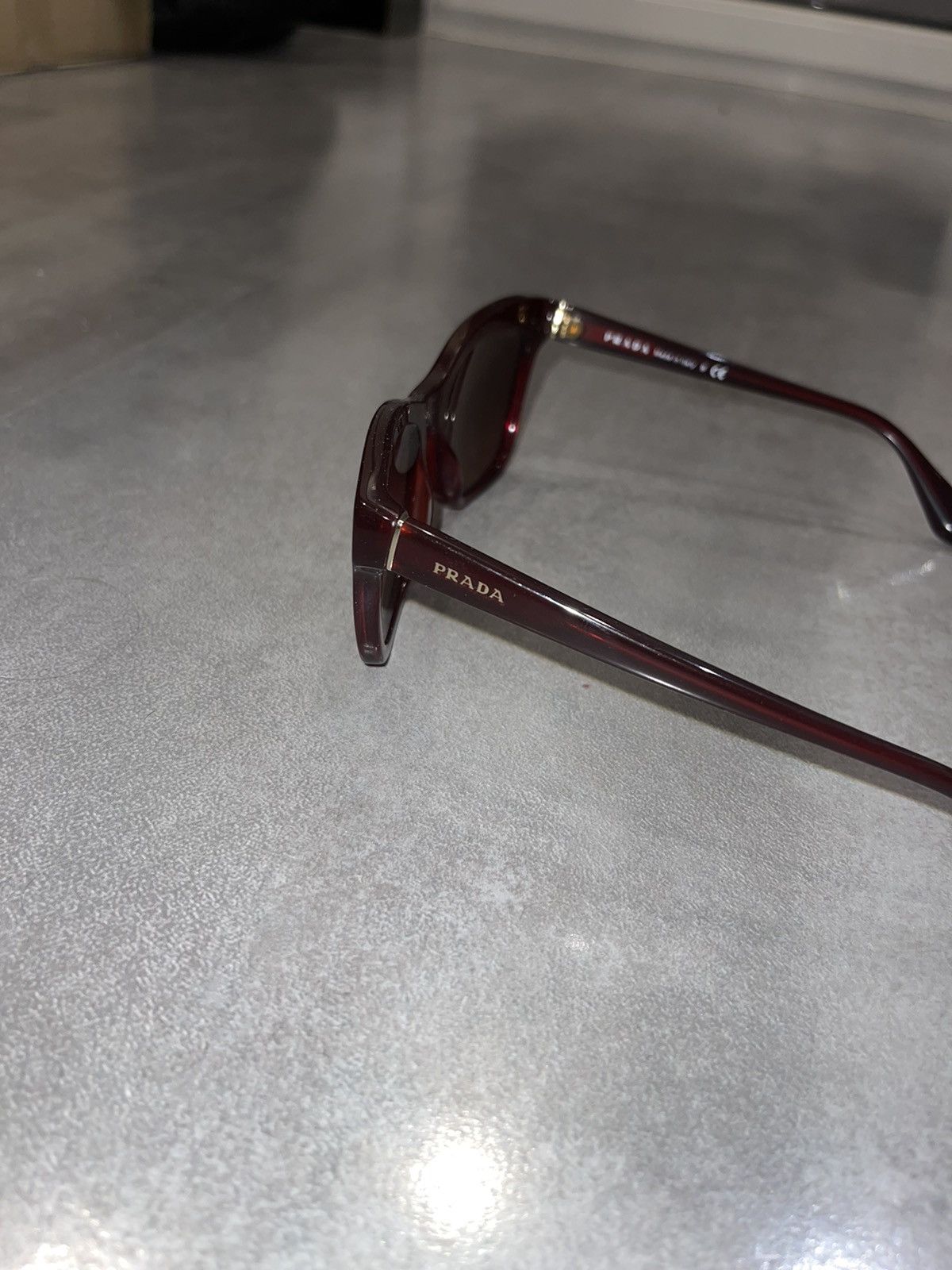 Prada Prada SPR16P MAX-0A5 Dark Red Sunglasses Size ONE SIZE - 6 Thumbnail