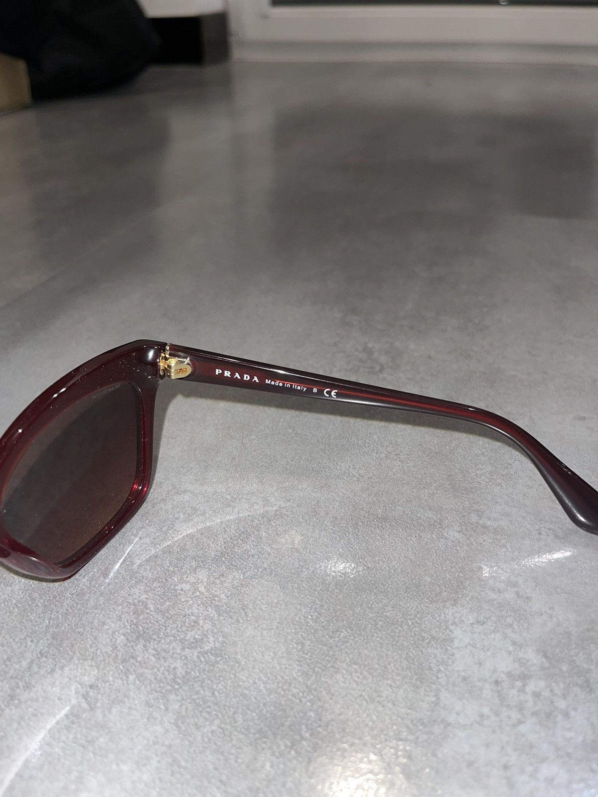 Prada Prada SPR16P MAX-0A5 Dark Red Sunglasses Size ONE SIZE - 11 Thumbnail