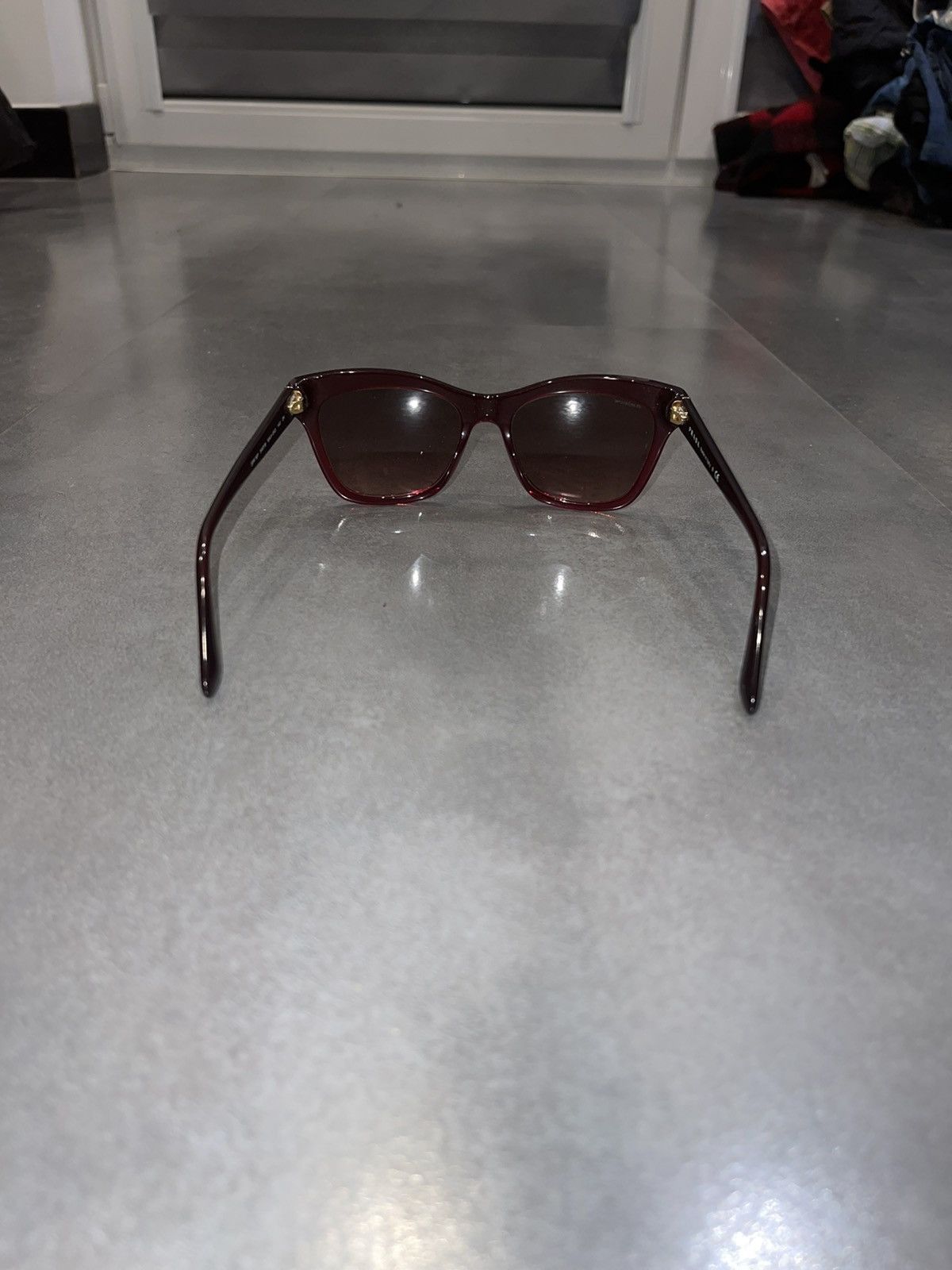 Prada Prada SPR16P MAX-0A5 Dark Red Sunglasses Size ONE SIZE - 8 Thumbnail