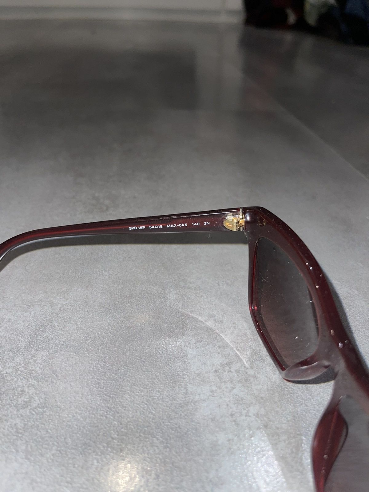 Prada Prada SPR16P MAX-0A5 Dark Red Sunglasses Size ONE SIZE - 13 Thumbnail
