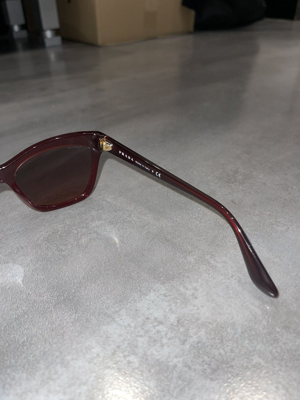 Prada Prada SPR16P MAX-0A5 Dark Red Sunglasses Size ONE SIZE - 10 Thumbnail