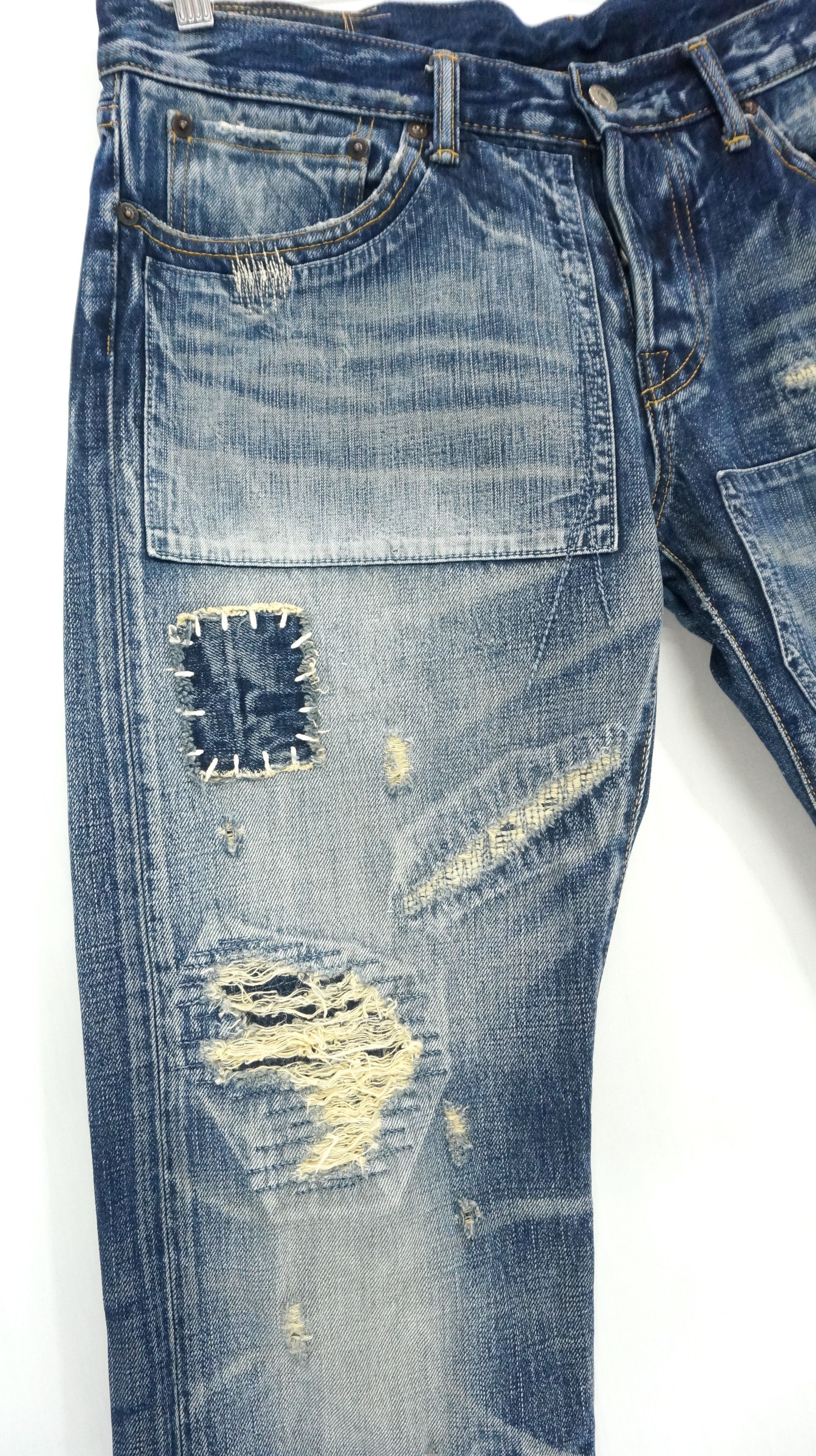 Eternal Dope Vintage ETERNAL Japan Sashiko Patchwork Denim Jeans Size US 34 / EU 50 - 4 Thumbnail