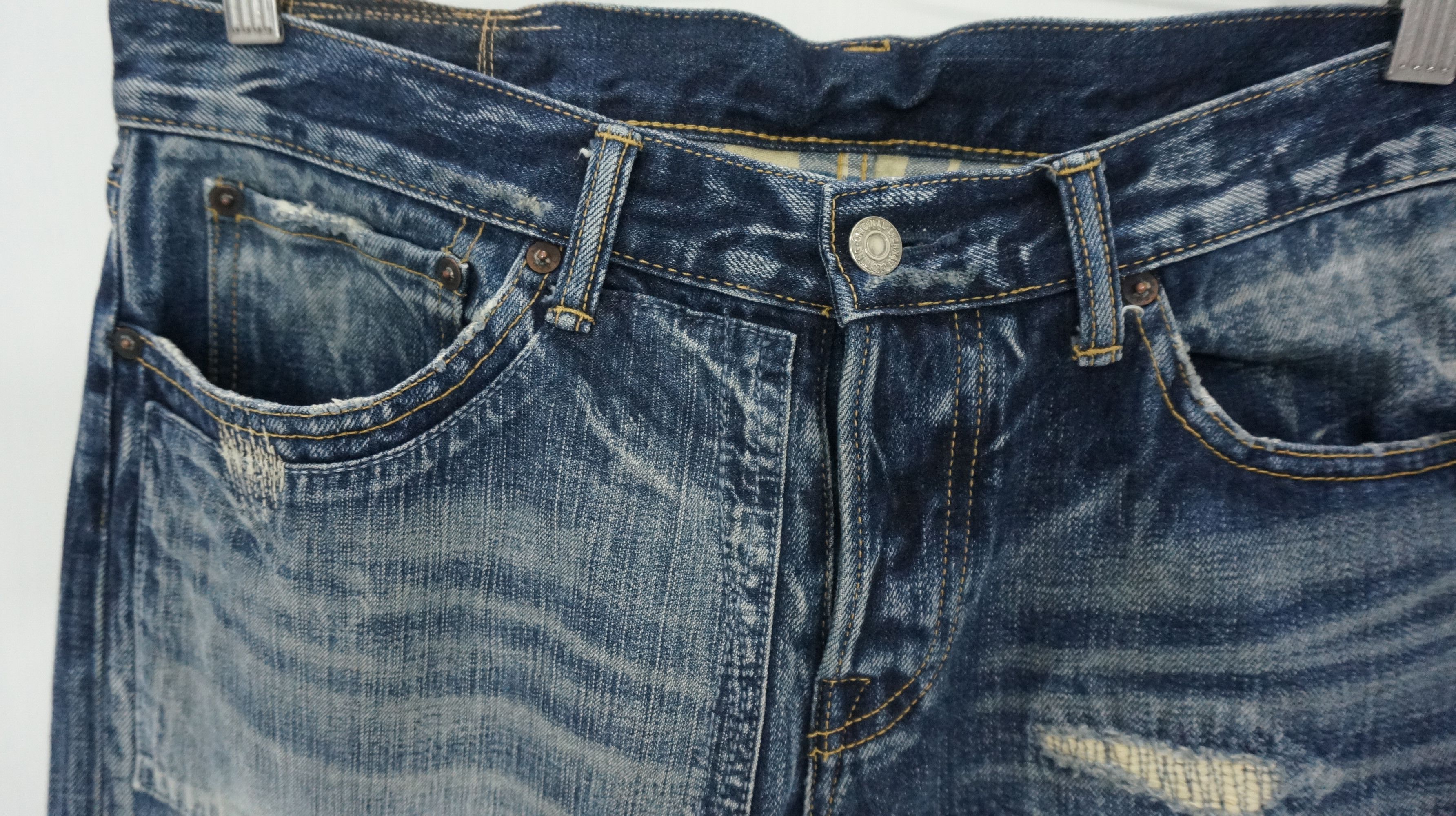 Eternal Dope Vintage ETERNAL Japan Sashiko Patchwork Denim Jeans Size US 34 / EU 50 - 9 Thumbnail