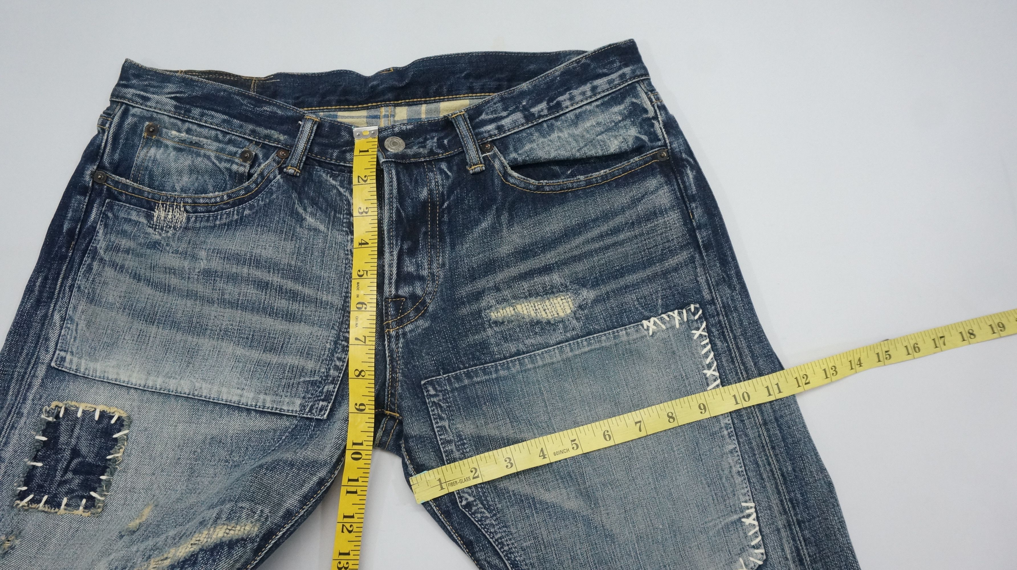 Eternal Dope Vintage ETERNAL Japan Sashiko Patchwork Denim Jeans Size US 34 / EU 50 - 20 Thumbnail