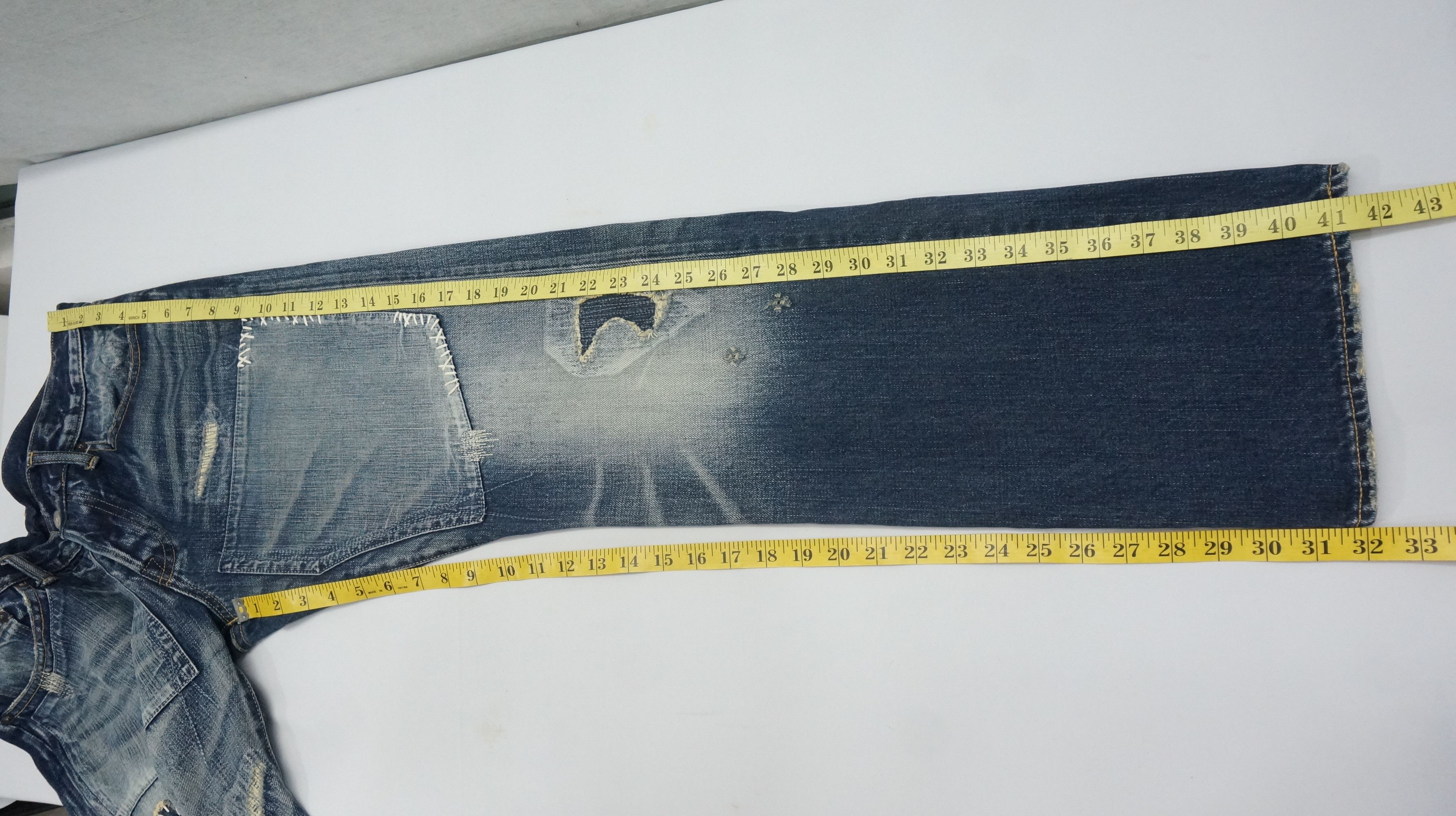 Eternal Dope Vintage ETERNAL Japan Sashiko Patchwork Denim Jeans Size US 34 / EU 50 - 21 Thumbnail