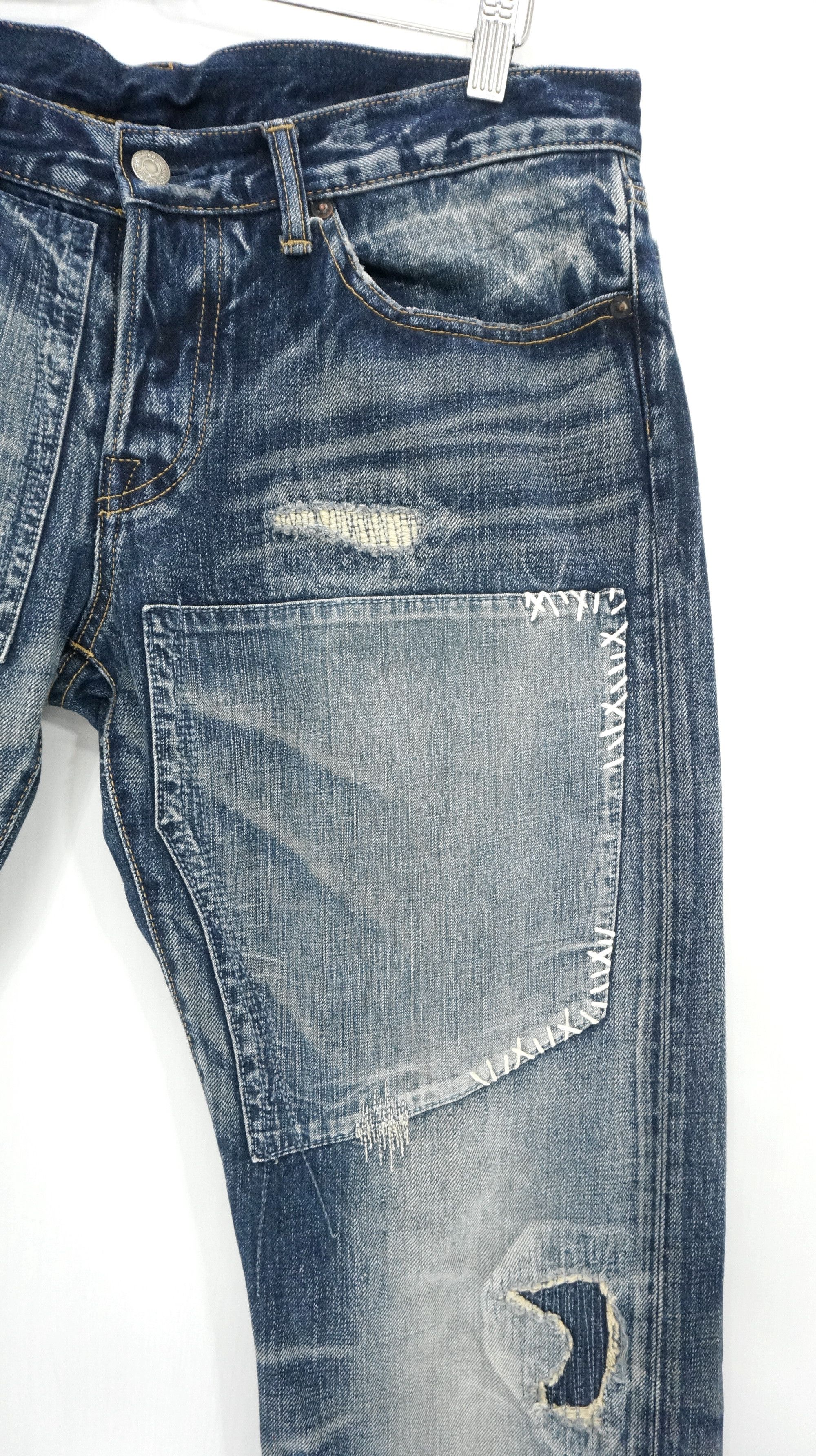 Eternal Dope Vintage ETERNAL Japan Sashiko Patchwork Denim Jeans Size US 34 / EU 50 - 5 Thumbnail