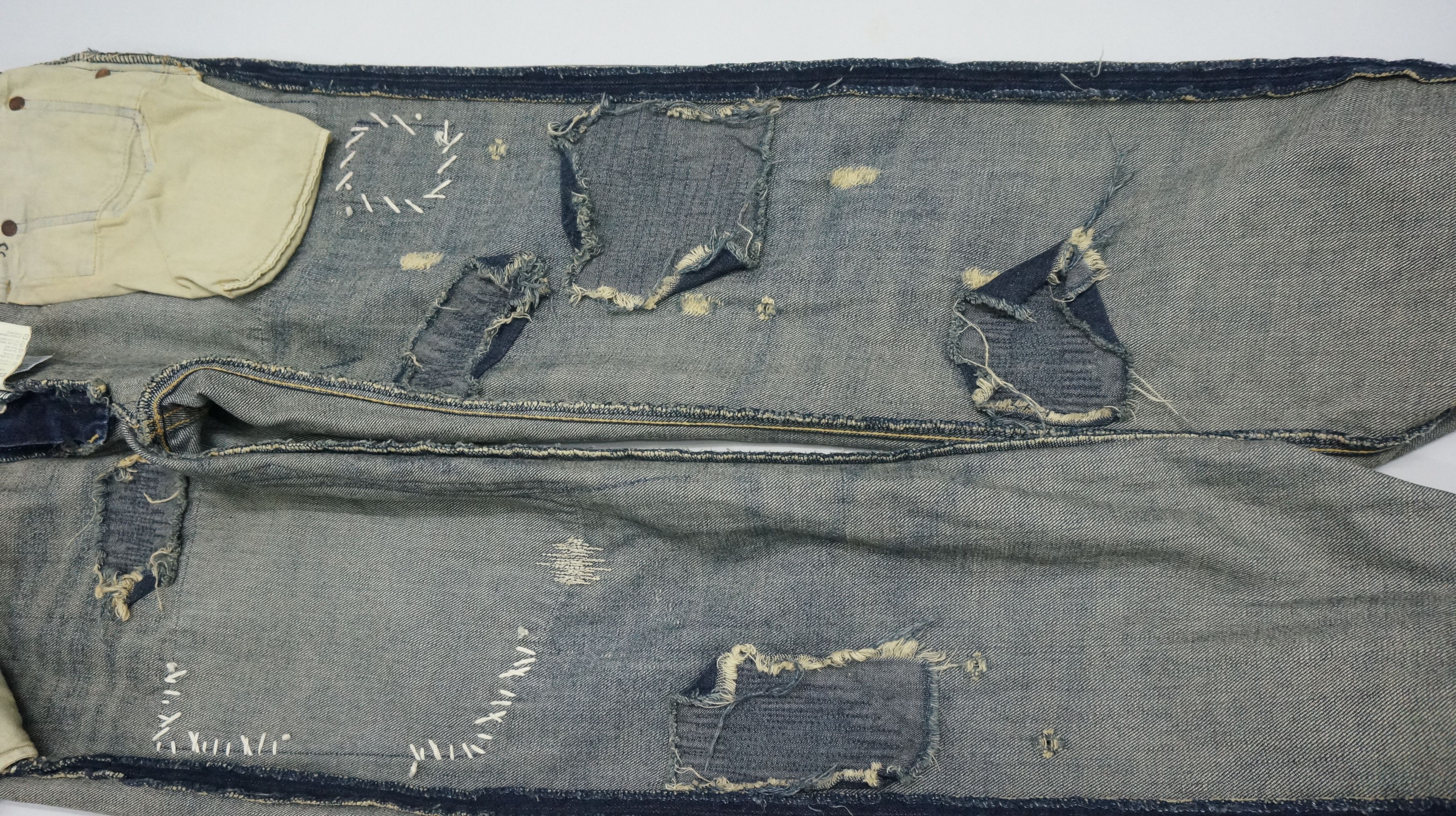 Eternal Dope Vintage ETERNAL Japan Sashiko Patchwork Denim Jeans Size US 34 / EU 50 - 24 Thumbnail