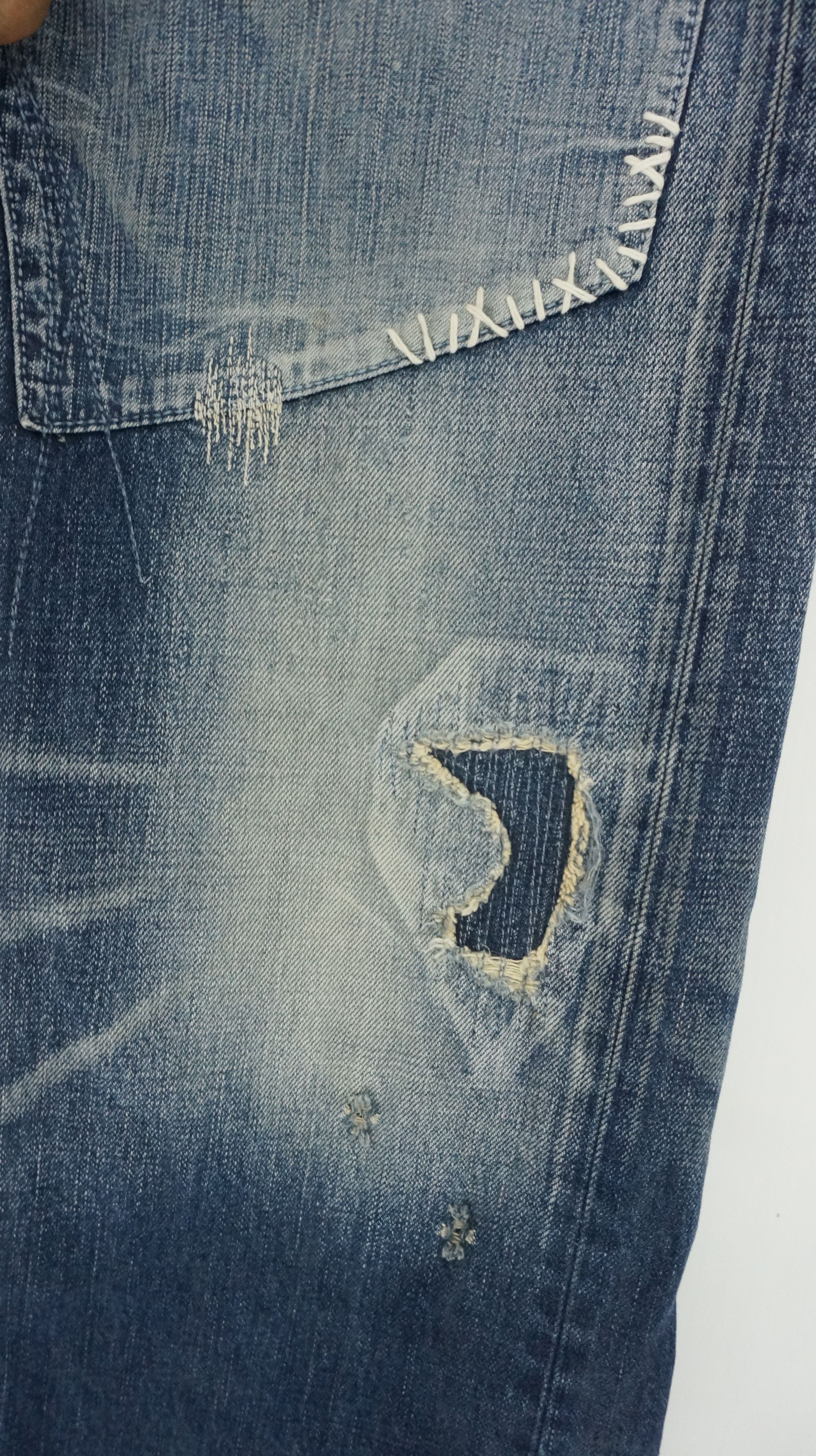 Eternal Dope Vintage ETERNAL Japan Sashiko Patchwork Denim Jeans Size US 34 / EU 50 - 7 Thumbnail