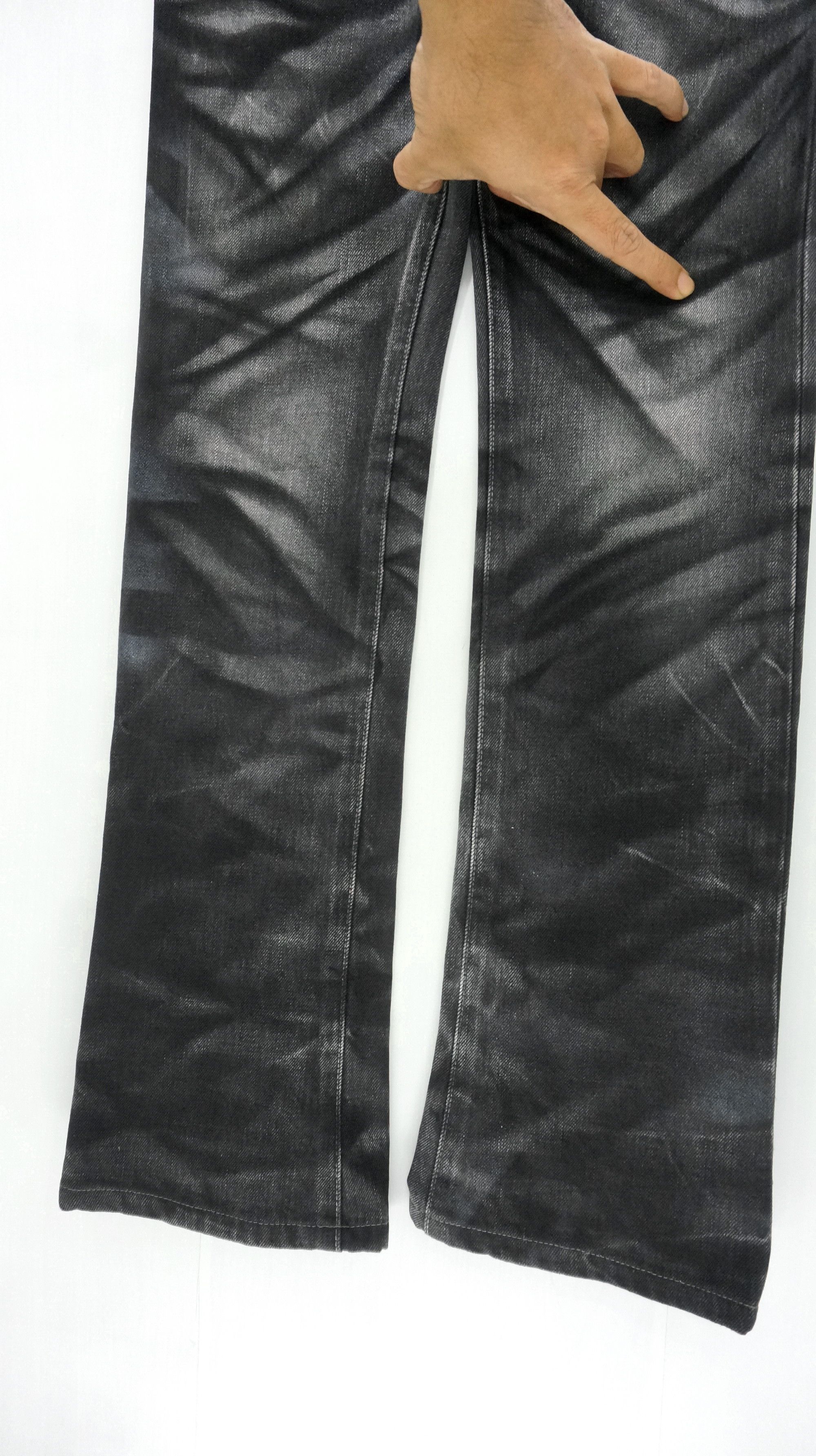 Japanese Brand 🔥 TORNADO MART Distressed Acid Wash Flared Skinny Jeans Size US 29 - 6 Thumbnail