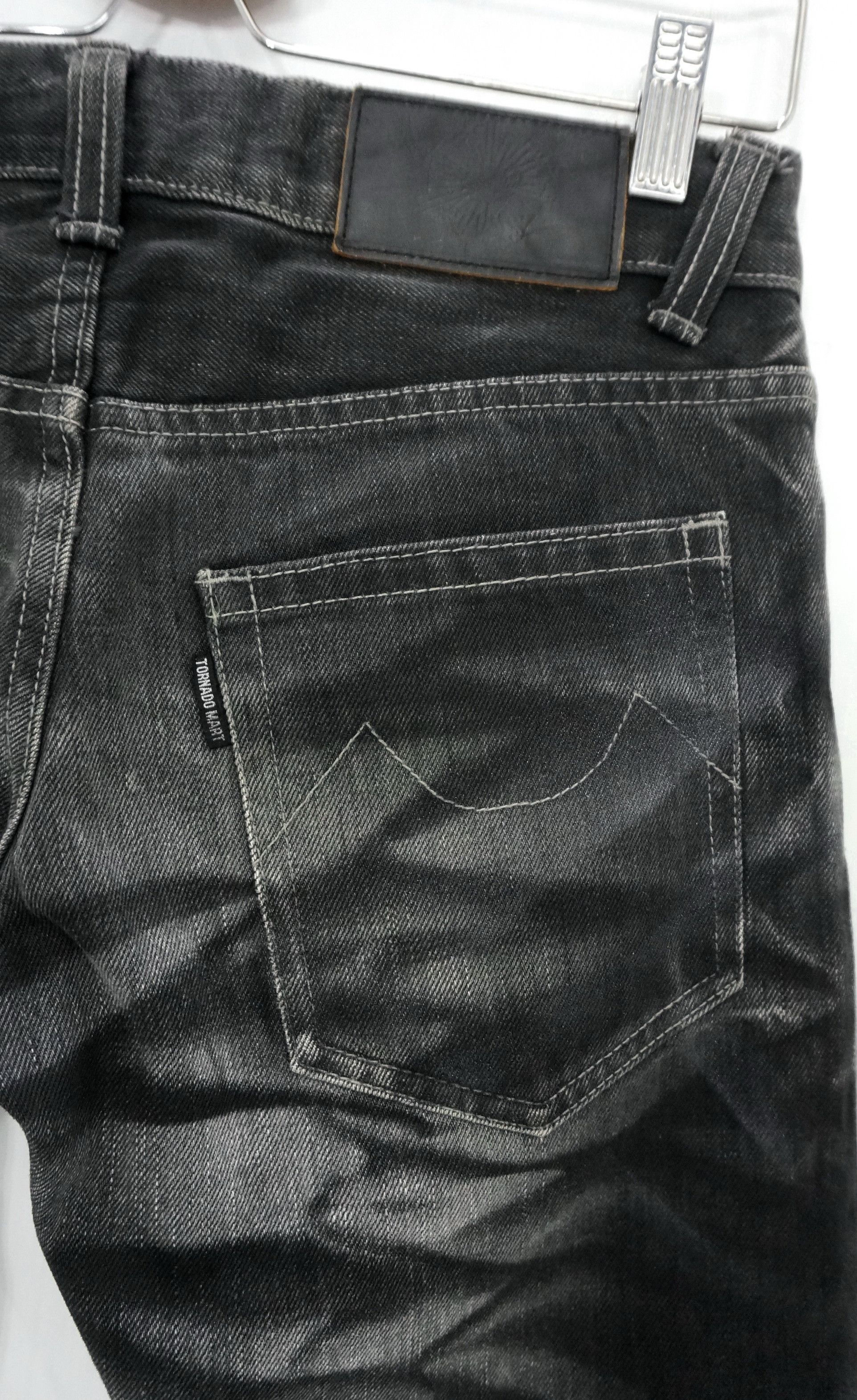 Japanese Brand 🔥 TORNADO MART Distressed Acid Wash Flared Skinny Jeans Size US 29 - 8 Thumbnail