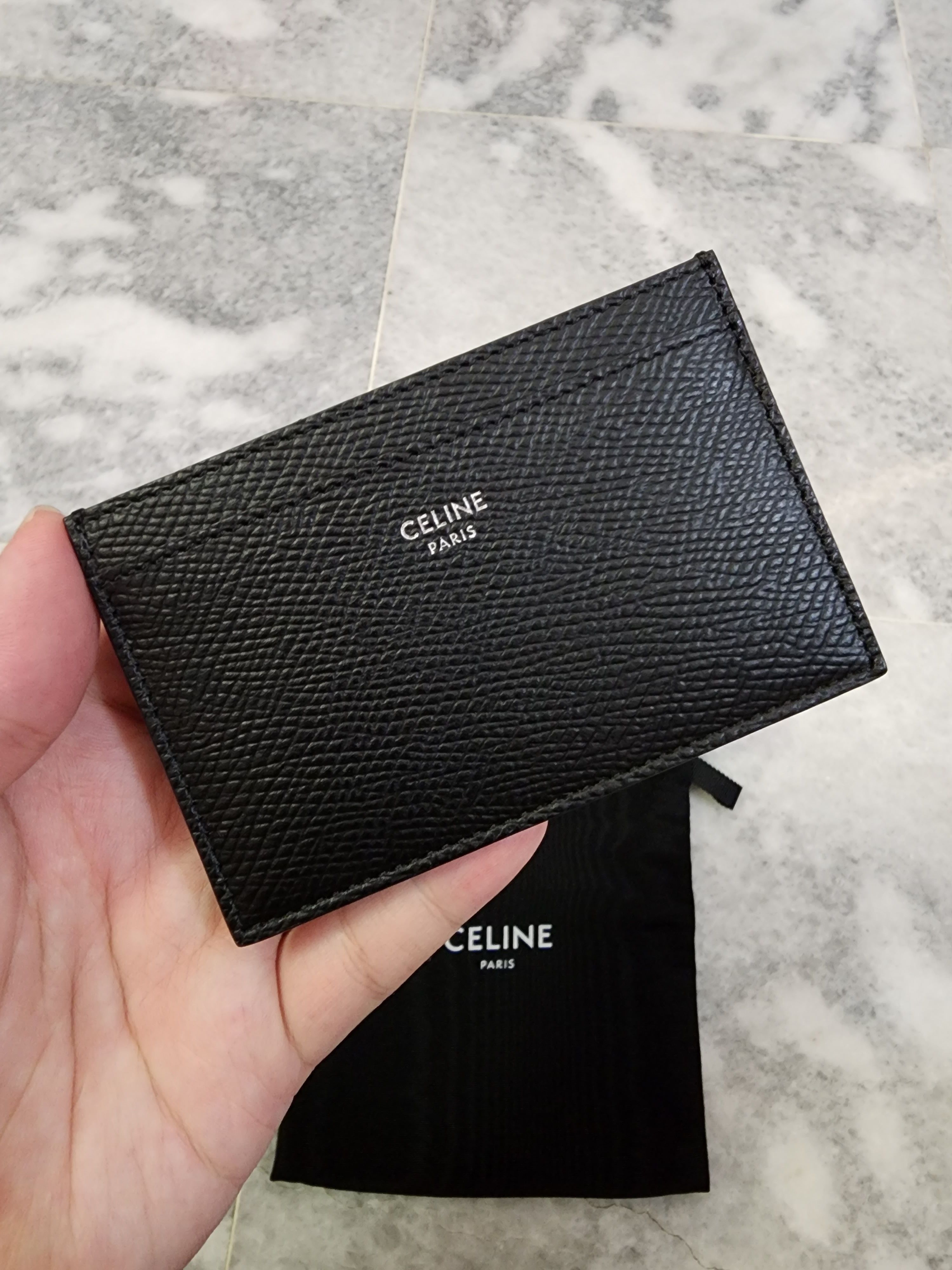 CELINE Grained Calfskin Card Holder e 1290486