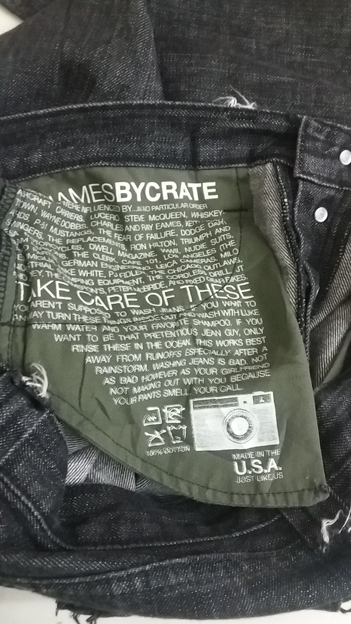 Designer Thejamesbycrate jeans made in usa Size US 33 - 3 Thumbnail