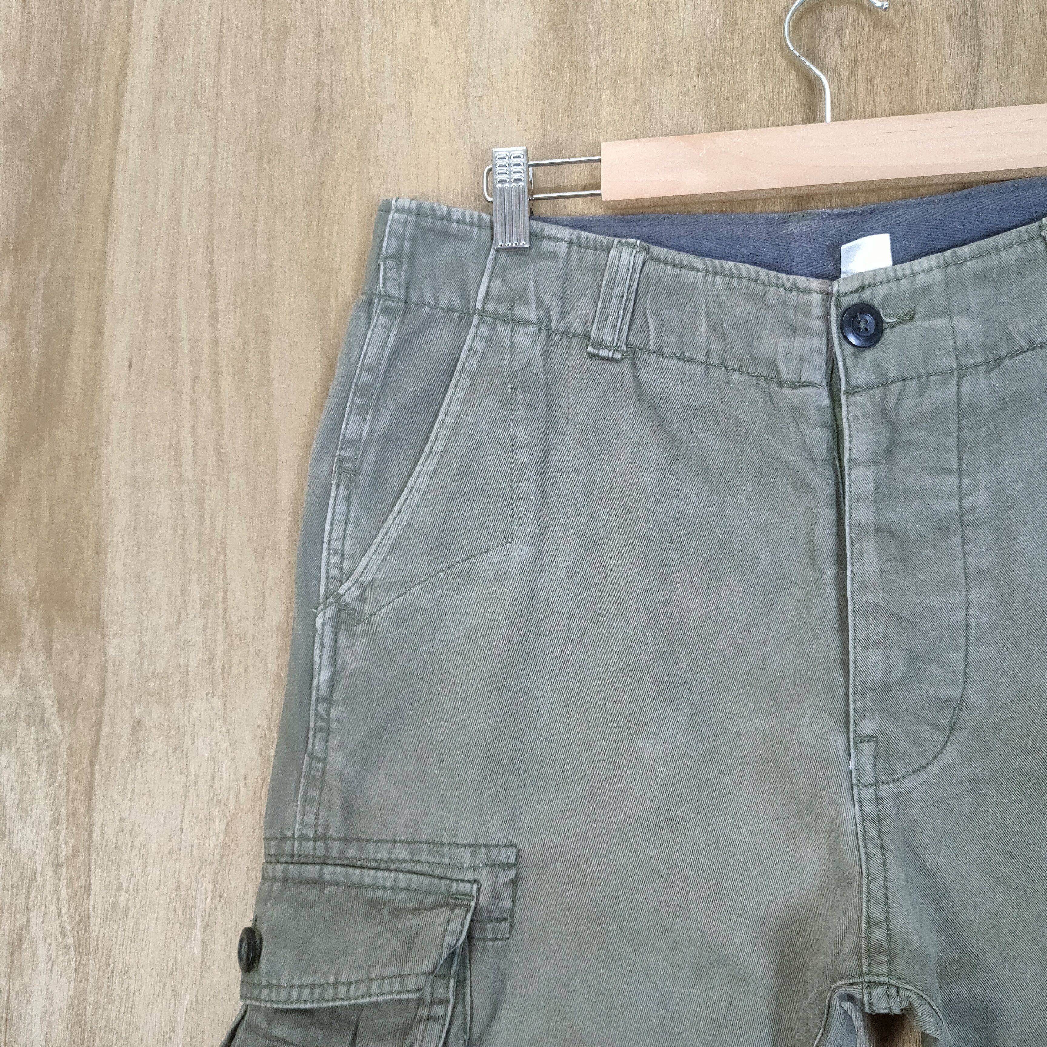 Japanese Brand VINTAGE JAPANESE BUTTON FLY FADED CARGO PANTS Size US 32 / EU 48 - 10 Thumbnail