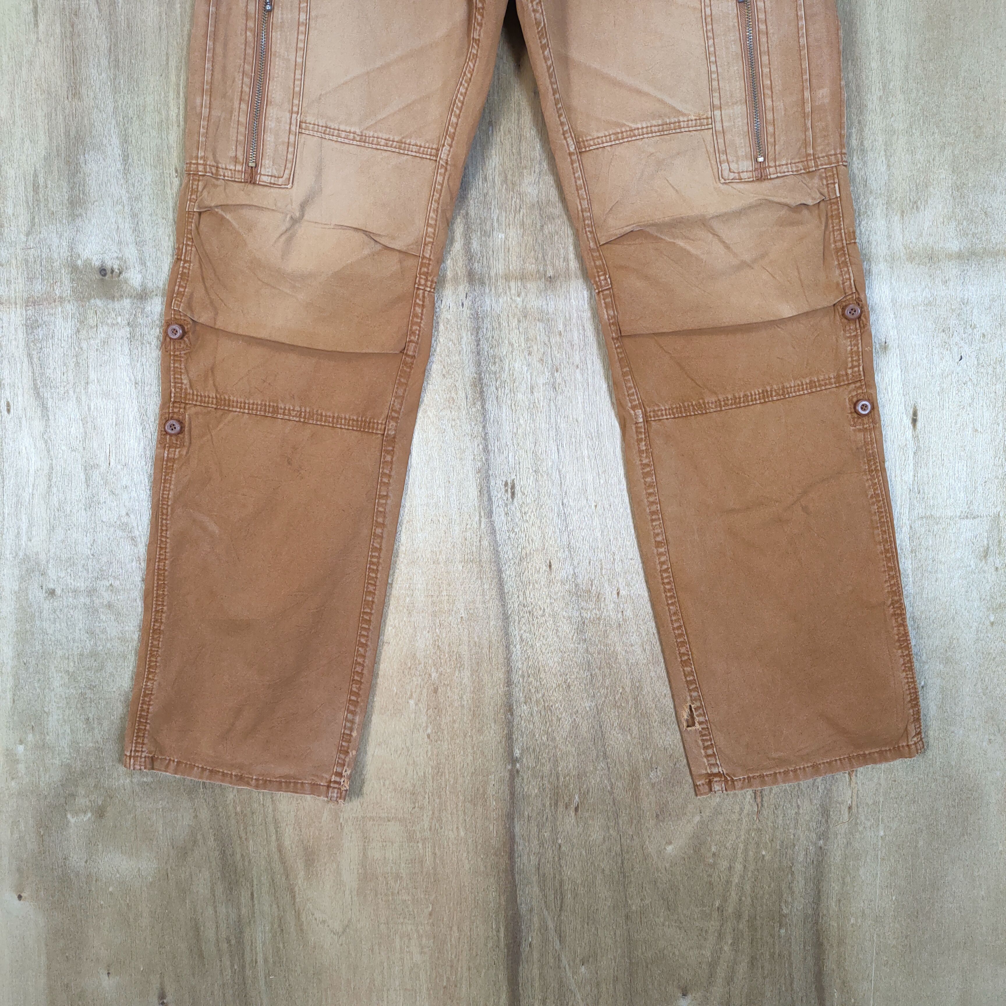 Japanese Brand VINTAGE FOMOUS GARMENT FADED CARGO PANTS Size US 32 / EU 48 - 3 Thumbnail