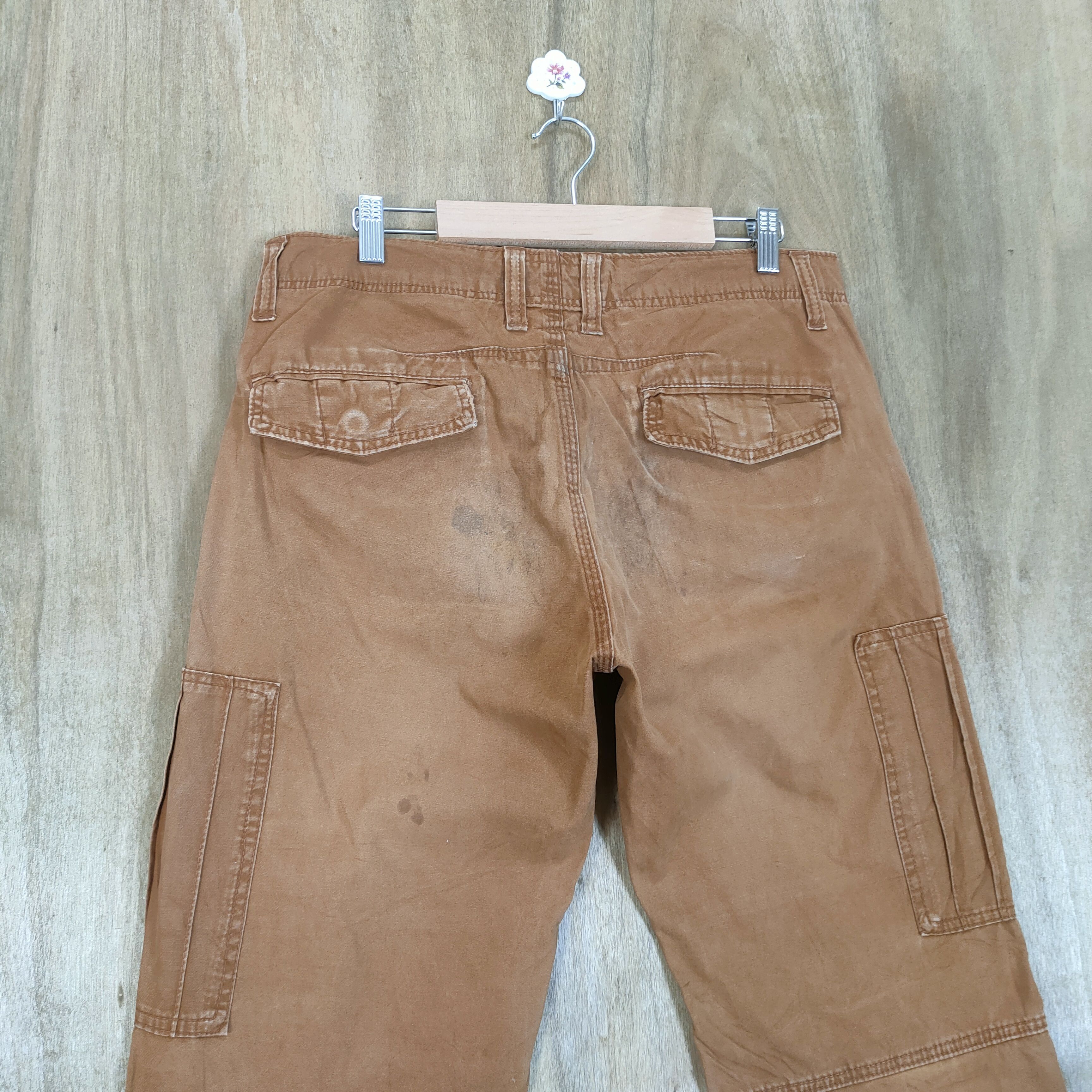 Japanese Brand VINTAGE FOMOUS GARMENT FADED CARGO PANTS Size US 32 / EU 48 - 10 Thumbnail