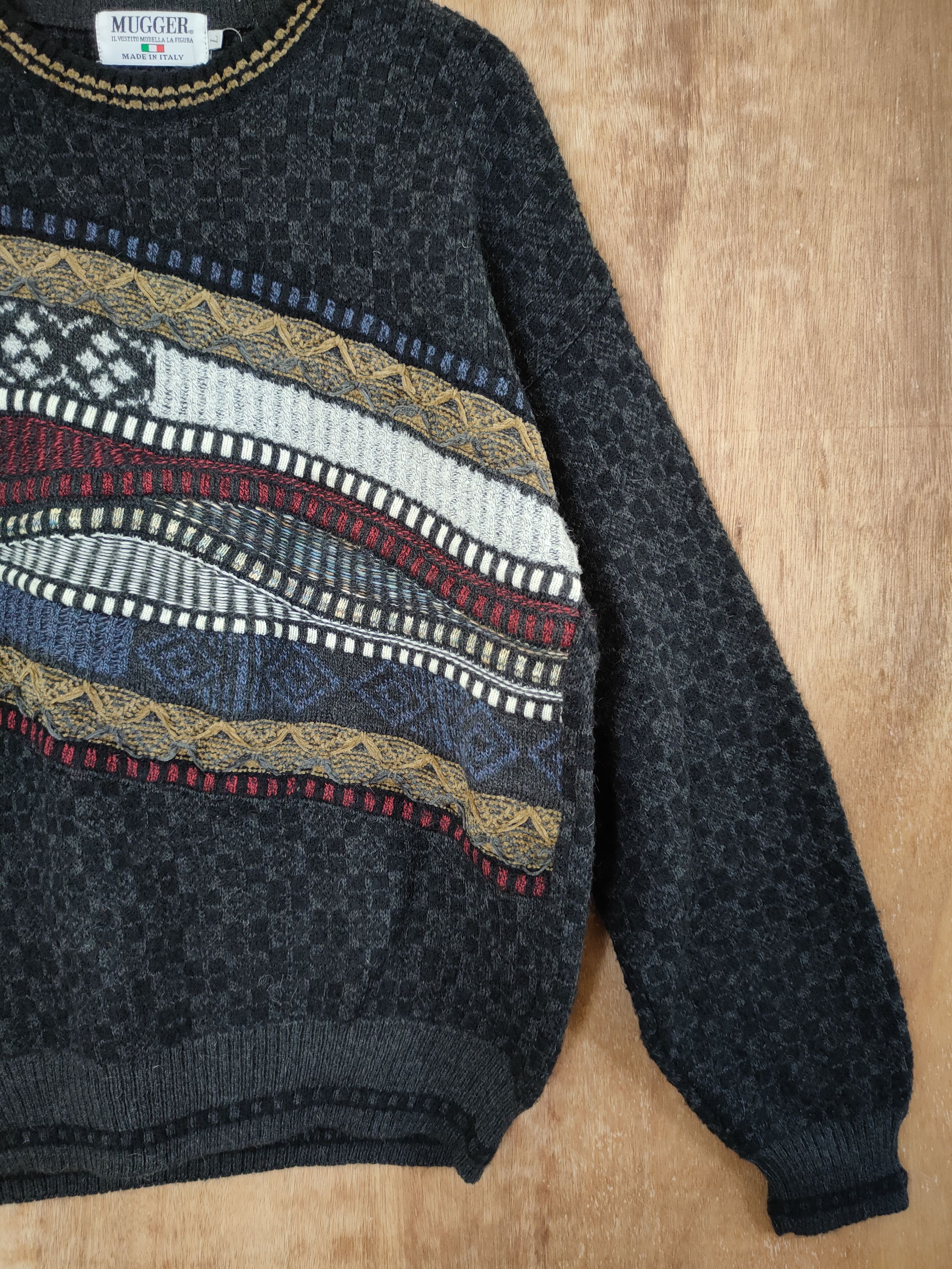Aran Isles Knitwear DL 90s Mugger Italy sweatshirt knitwear art vintage #46-387 Size US L / EU 52-54 / 3 - 3 Thumbnail