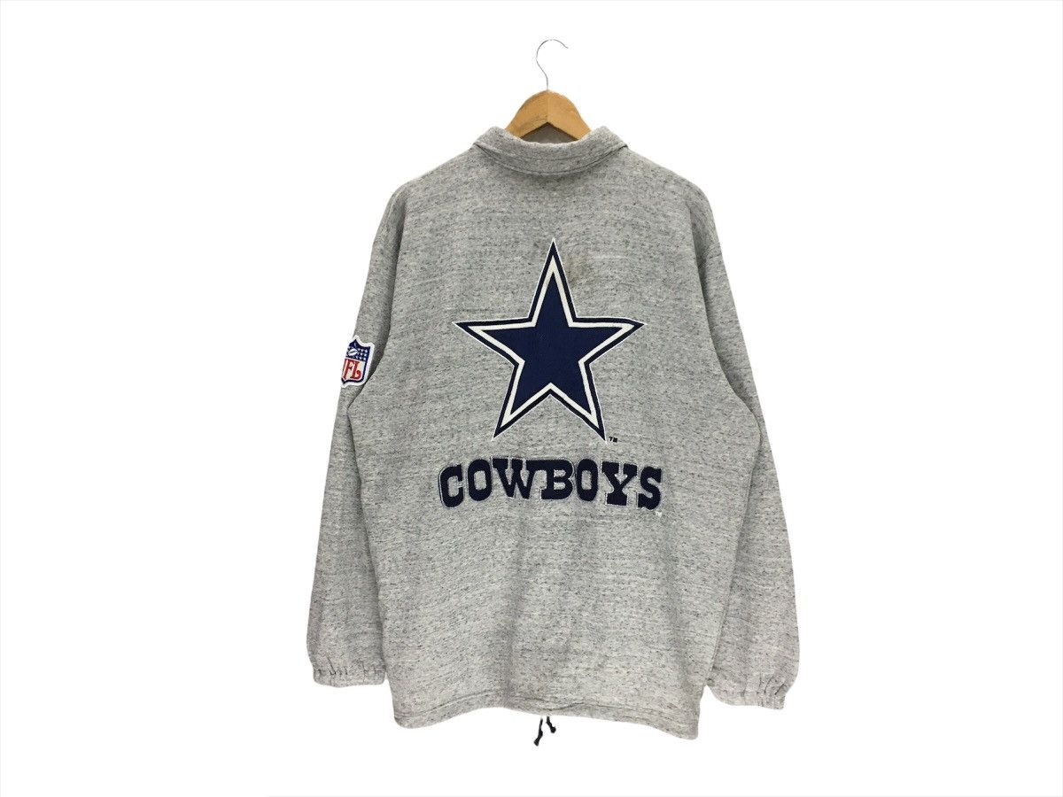 NFL Vintage 90s Dallas Cowboys Football Team NFL Button Jacket Size US L / EU 52-54 / 3 - 3 Thumbnail