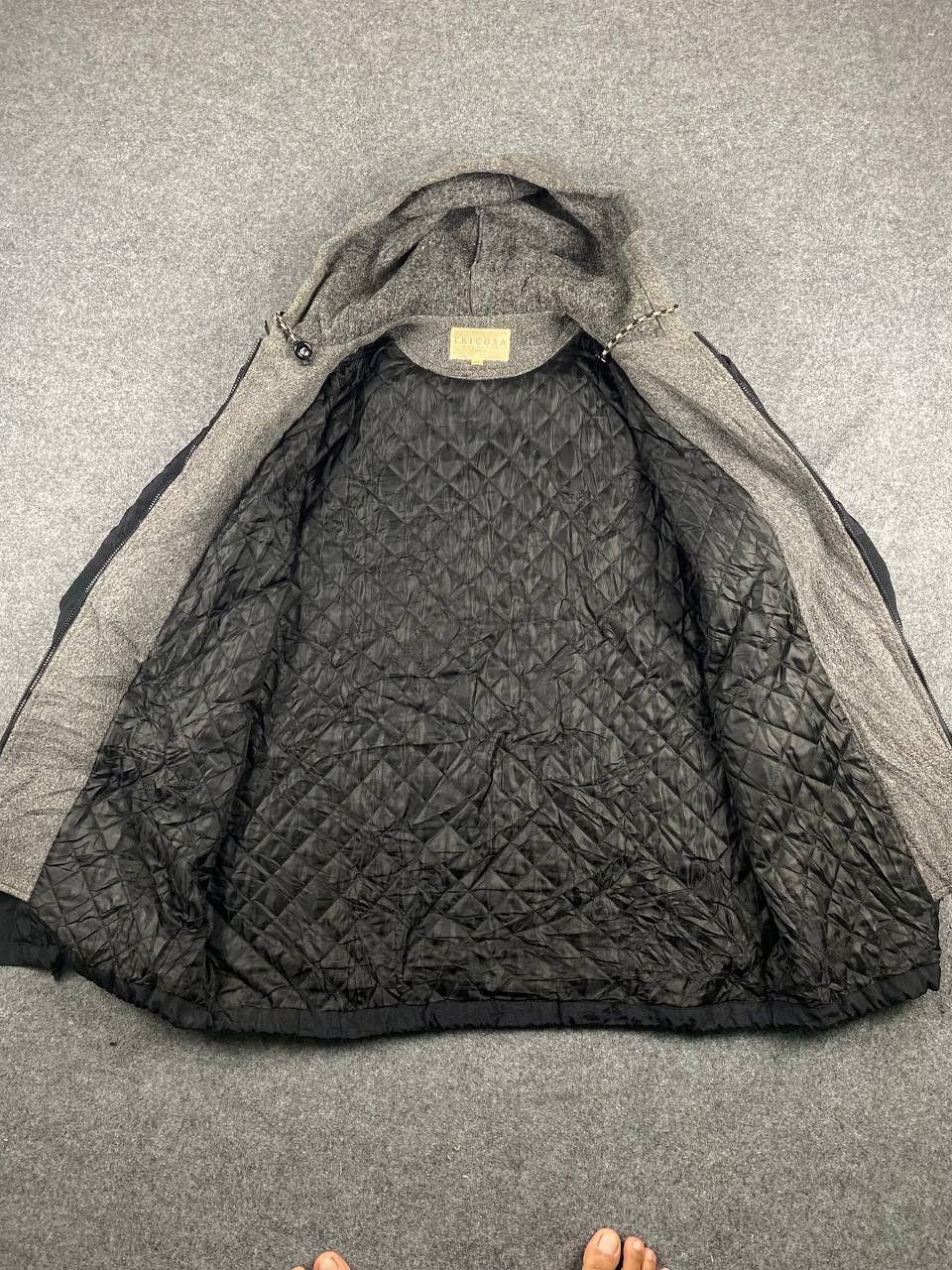 Japanese Brand tricosa japanese brands jacket quilted lining wool hoody Size US XL / EU 56 / 4 - 7 Thumbnail