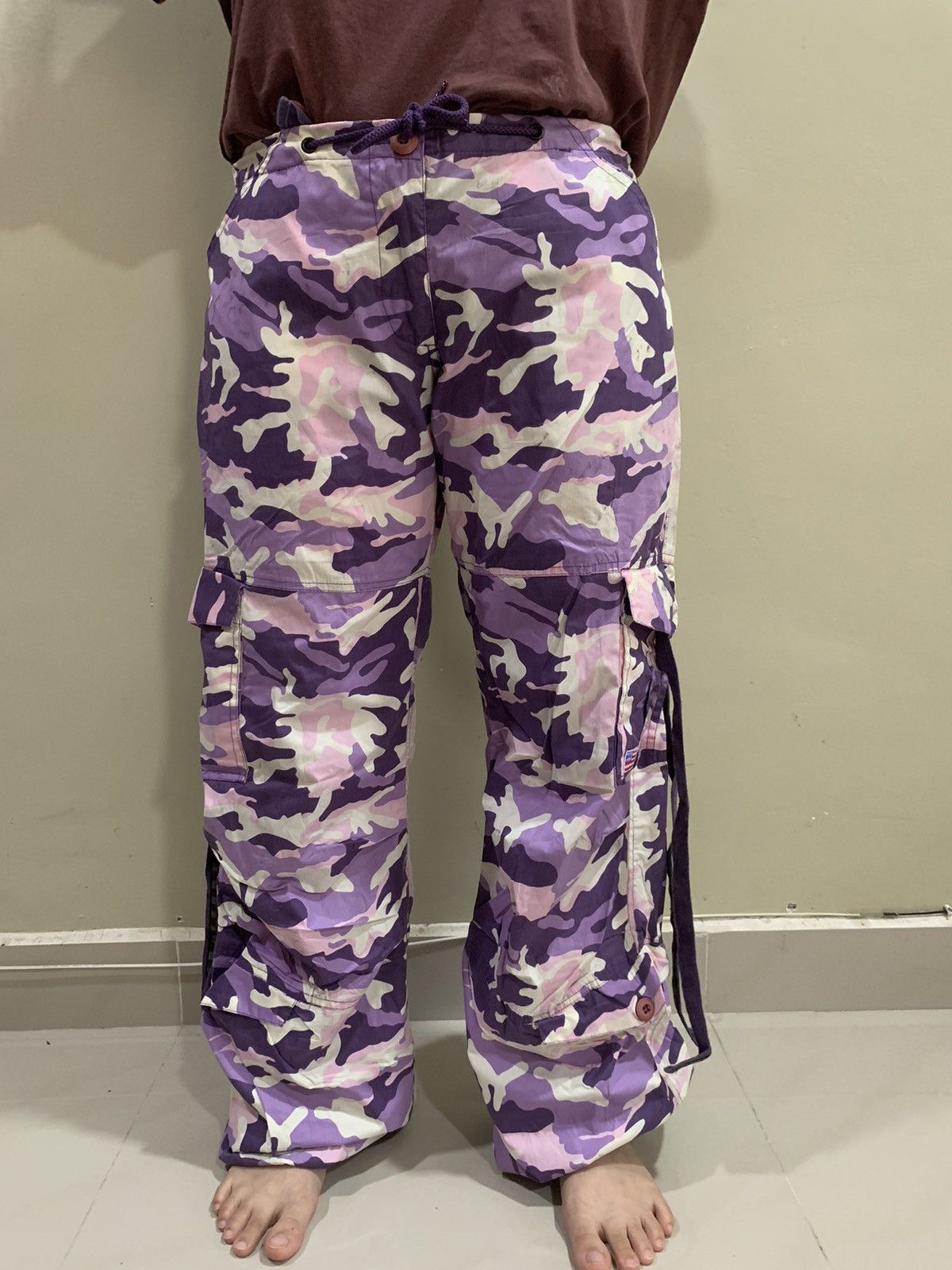Japanese Brand UFO Parachute wide pants purple camo Size 32" / US 10 / IT 46 - 13 Thumbnail