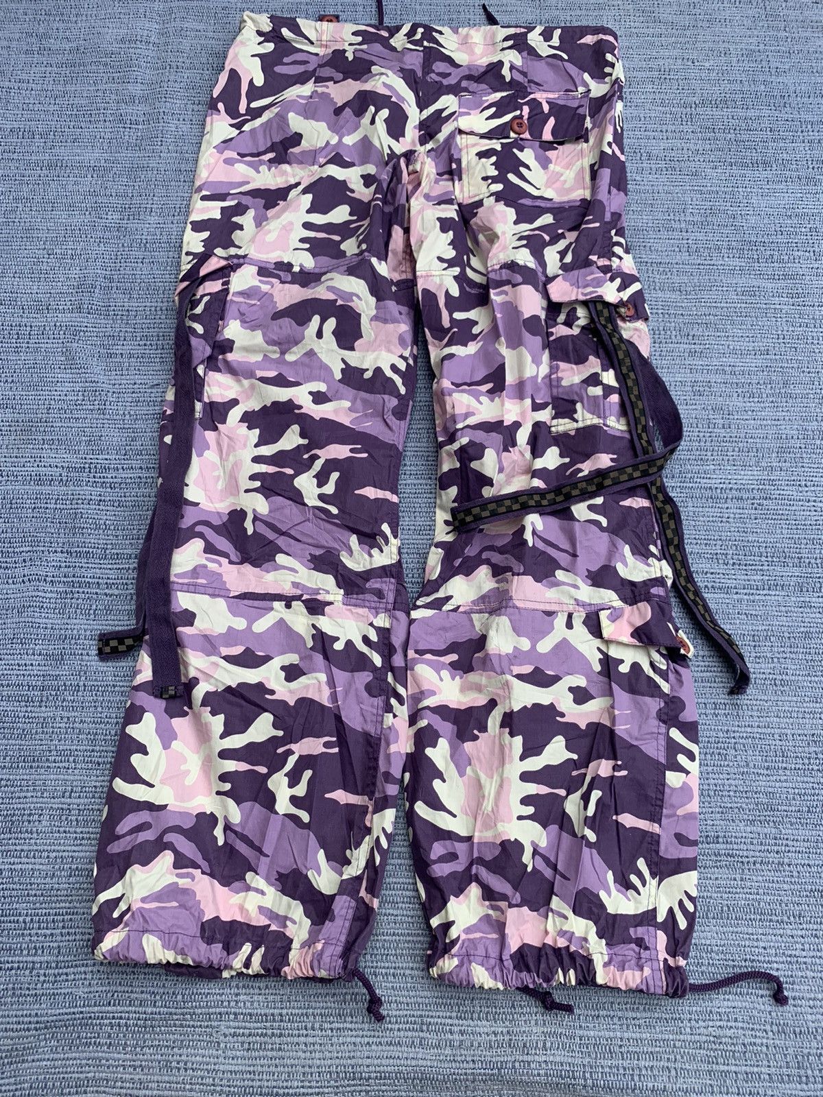 Japanese Brand UFO Parachute wide pants purple camo Size 32" / US 10 / IT 46 - 9 Thumbnail