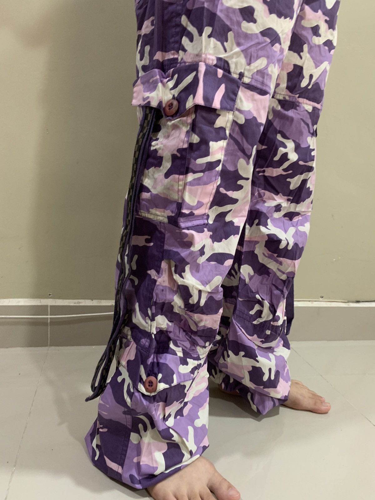 Japanese Brand UFO Parachute wide pants purple camo Size 32" / US 10 / IT 46 - 17 Thumbnail