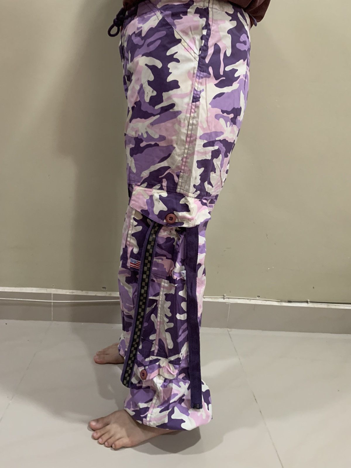 Japanese Brand UFO Parachute wide pants purple camo Size 32" / US 10 / IT 46 - 14 Thumbnail