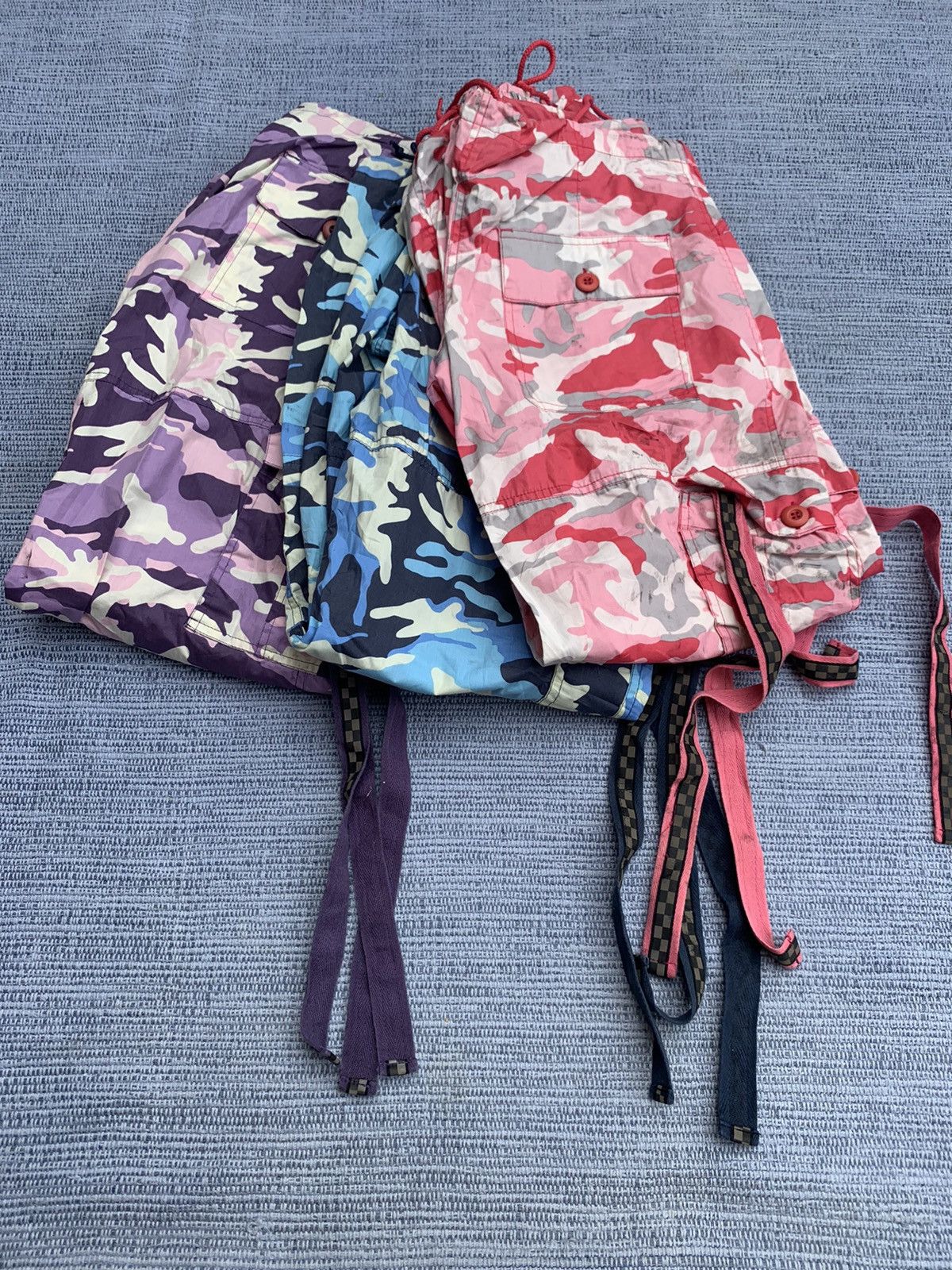 Japanese Brand UFO Parachute wide pants purple camo Size 32" / US 10 / IT 46 - 11 Thumbnail