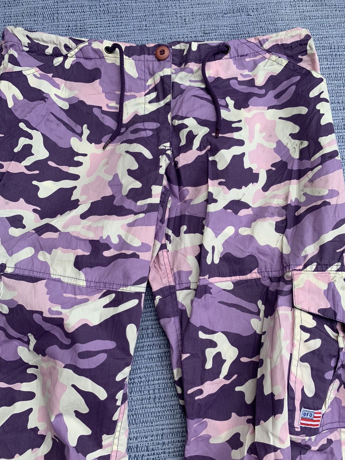 Japanese Brand UFO Parachute wide pants purple camo Size 32" / US 10 / IT 46 - 2 Thumbnail