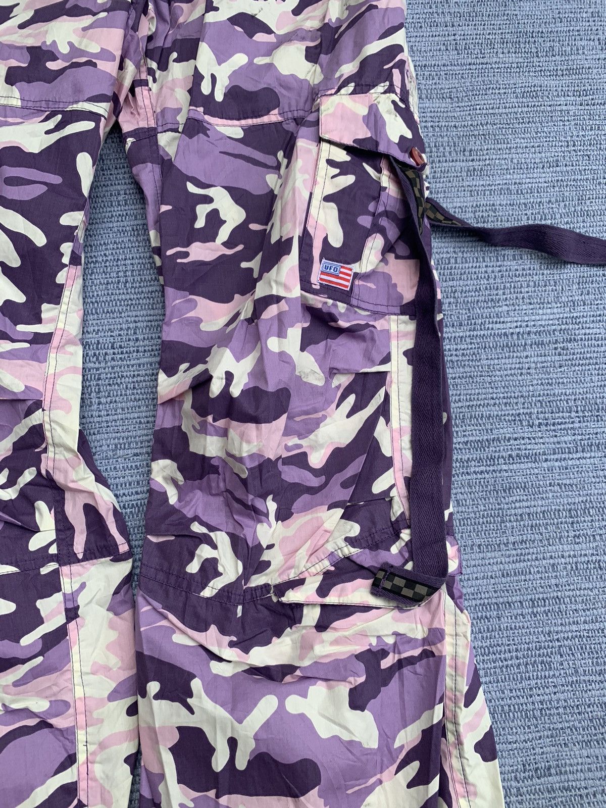 Japanese Brand UFO Parachute wide pants purple camo Size 32" / US 10 / IT 46 - 3 Thumbnail