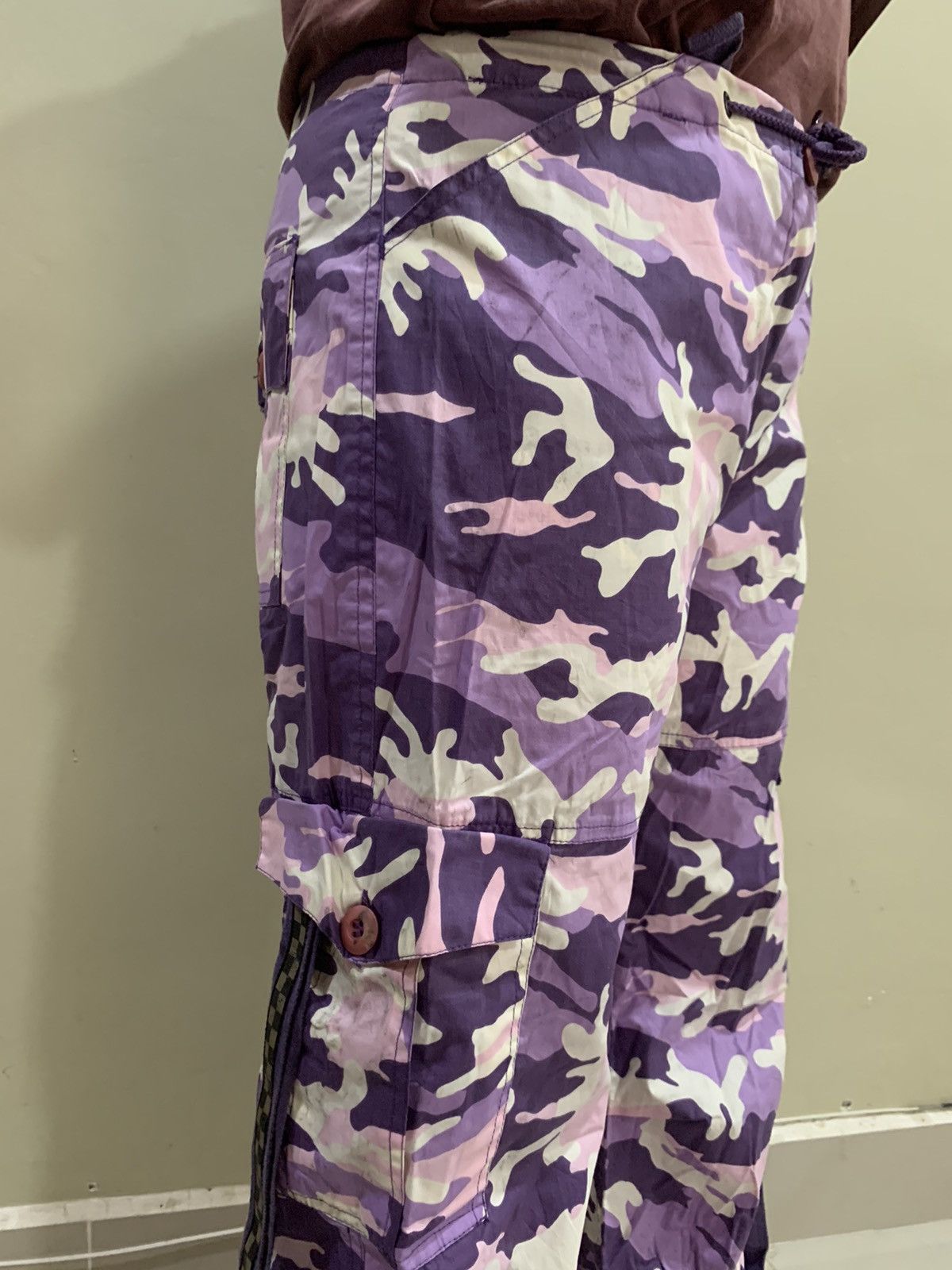 Japanese Brand UFO Parachute wide pants purple camo Size 32" / US 10 / IT 46 - 18 Thumbnail
