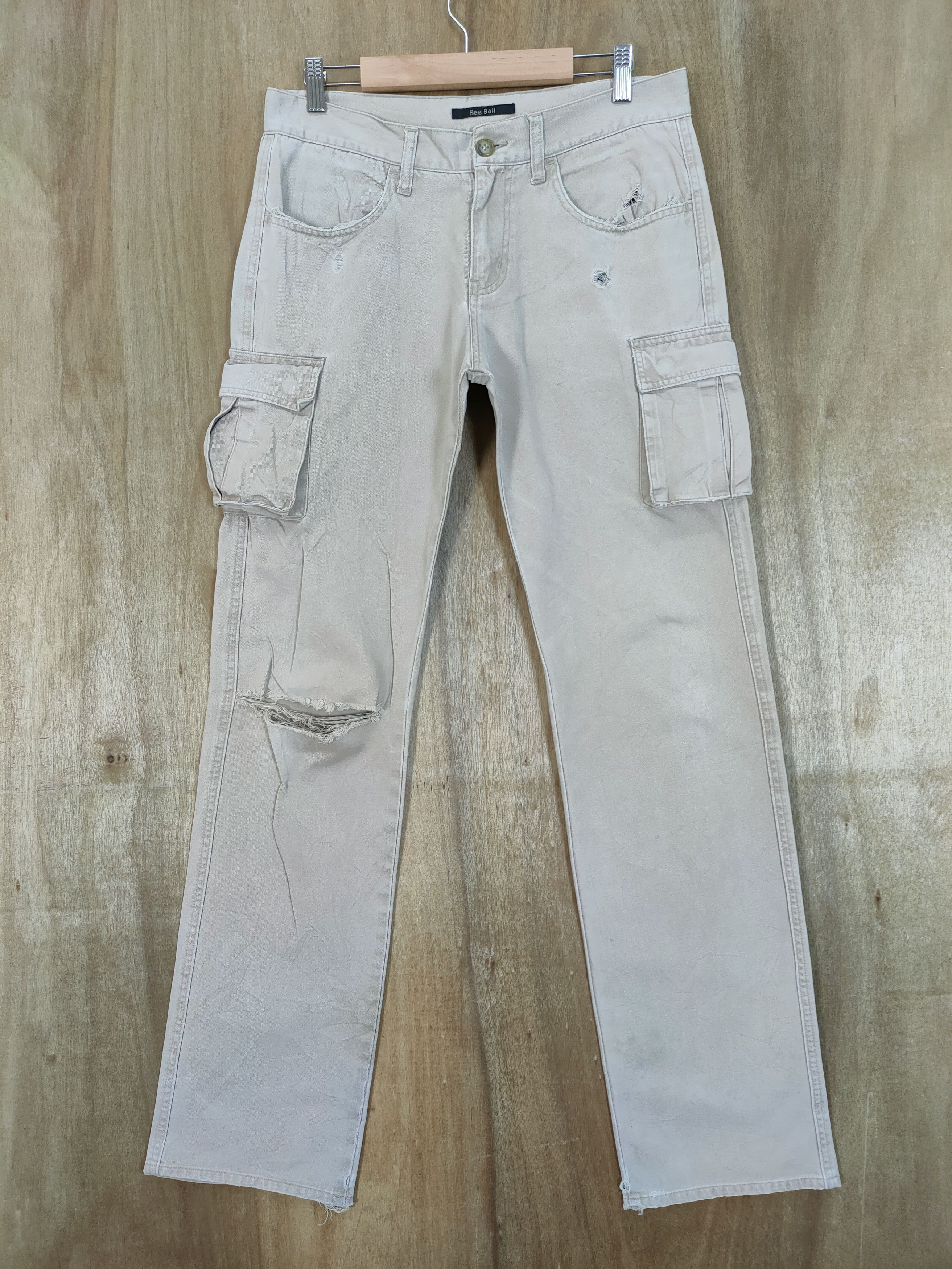Japanese Brand VINTAGE DISTRESSED KNEE FADED CARGO PANTS Size US 32 / EU 48 - 1 Thumbnail