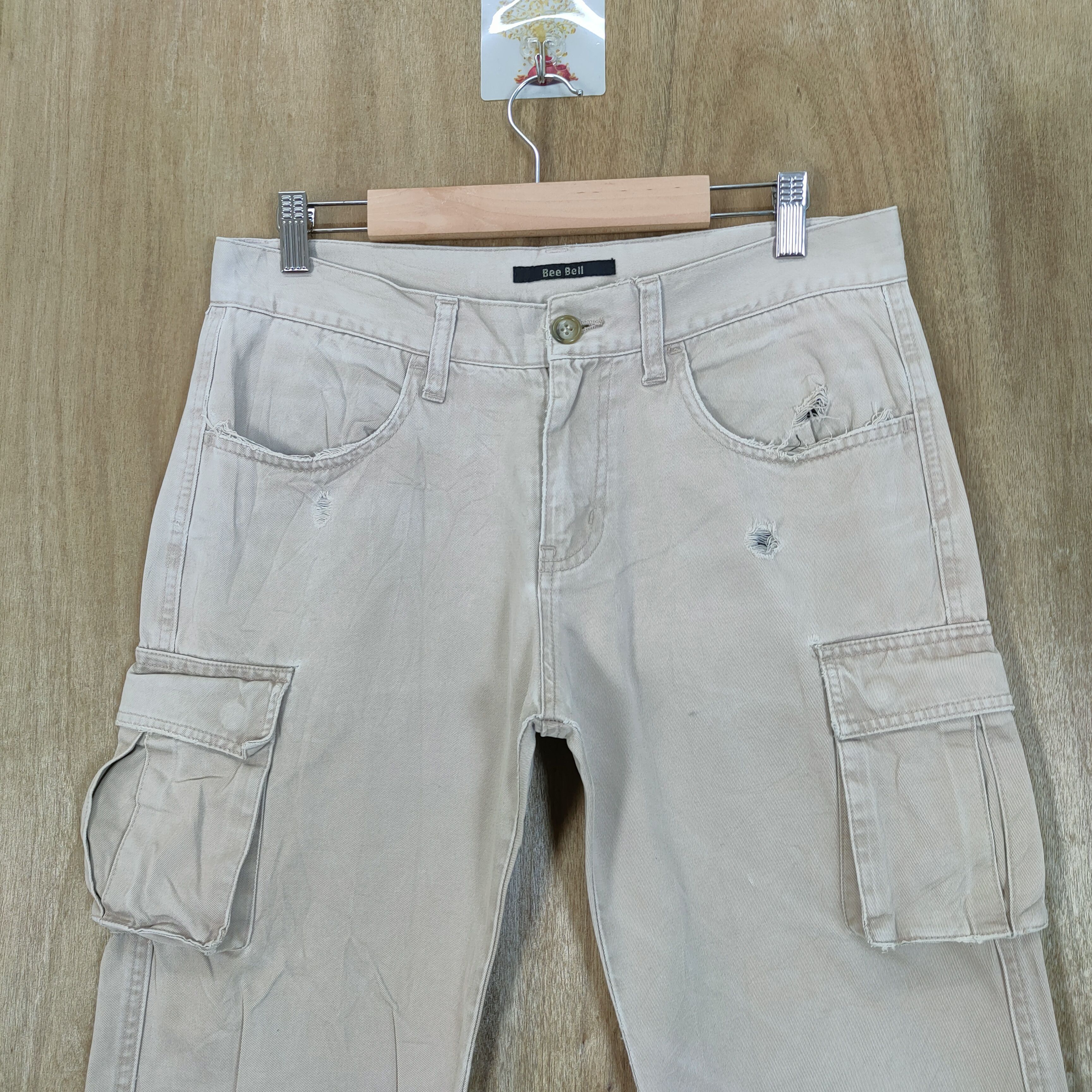 Japanese Brand VINTAGE DISTRESSED KNEE FADED CARGO PANTS Size US 32 / EU 48 - 2 Thumbnail