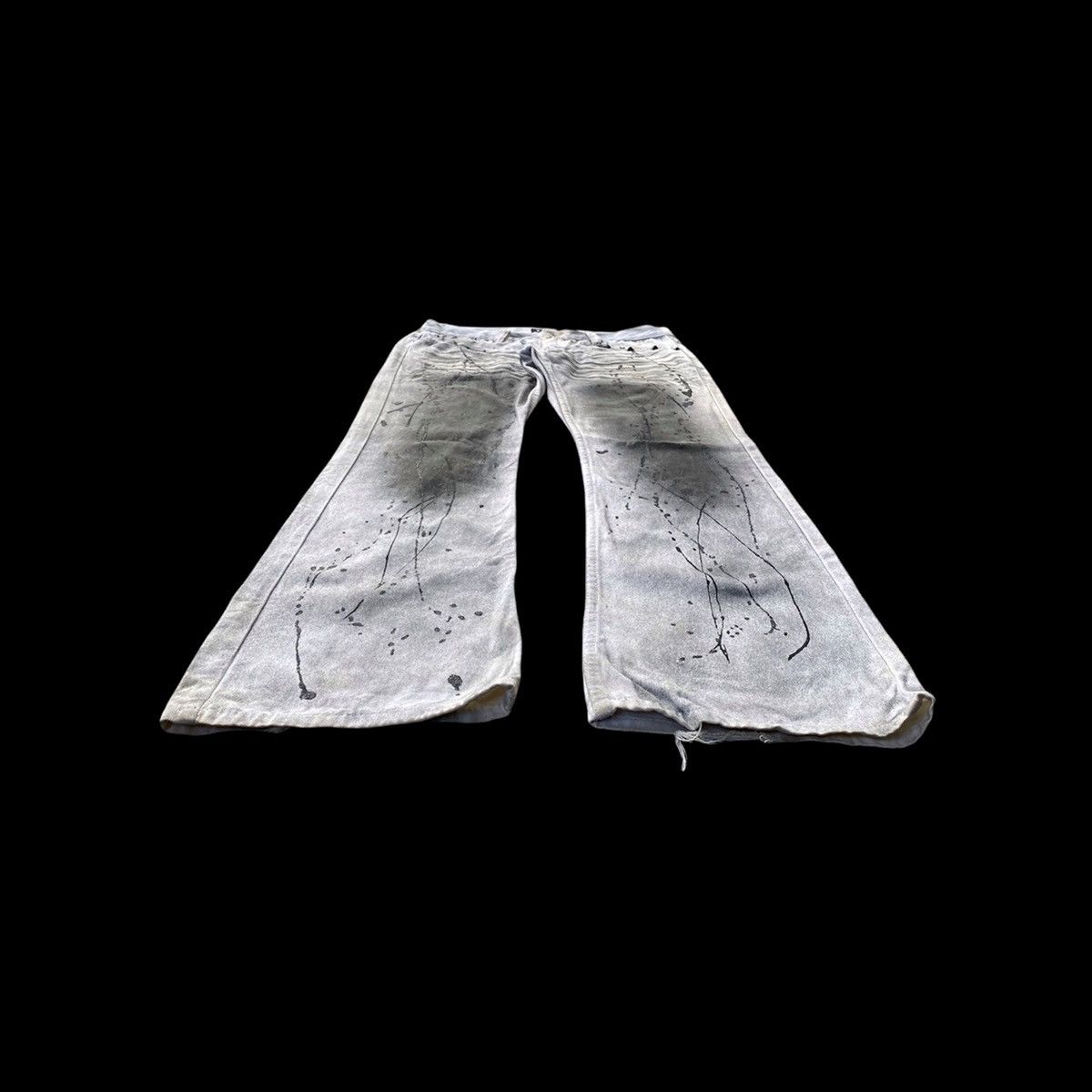 Seditionaries PAINT SPLATER SKULL EMBROIDERED CHARCOAL DISTRESSED PANT Size US 33 - 3 Thumbnail