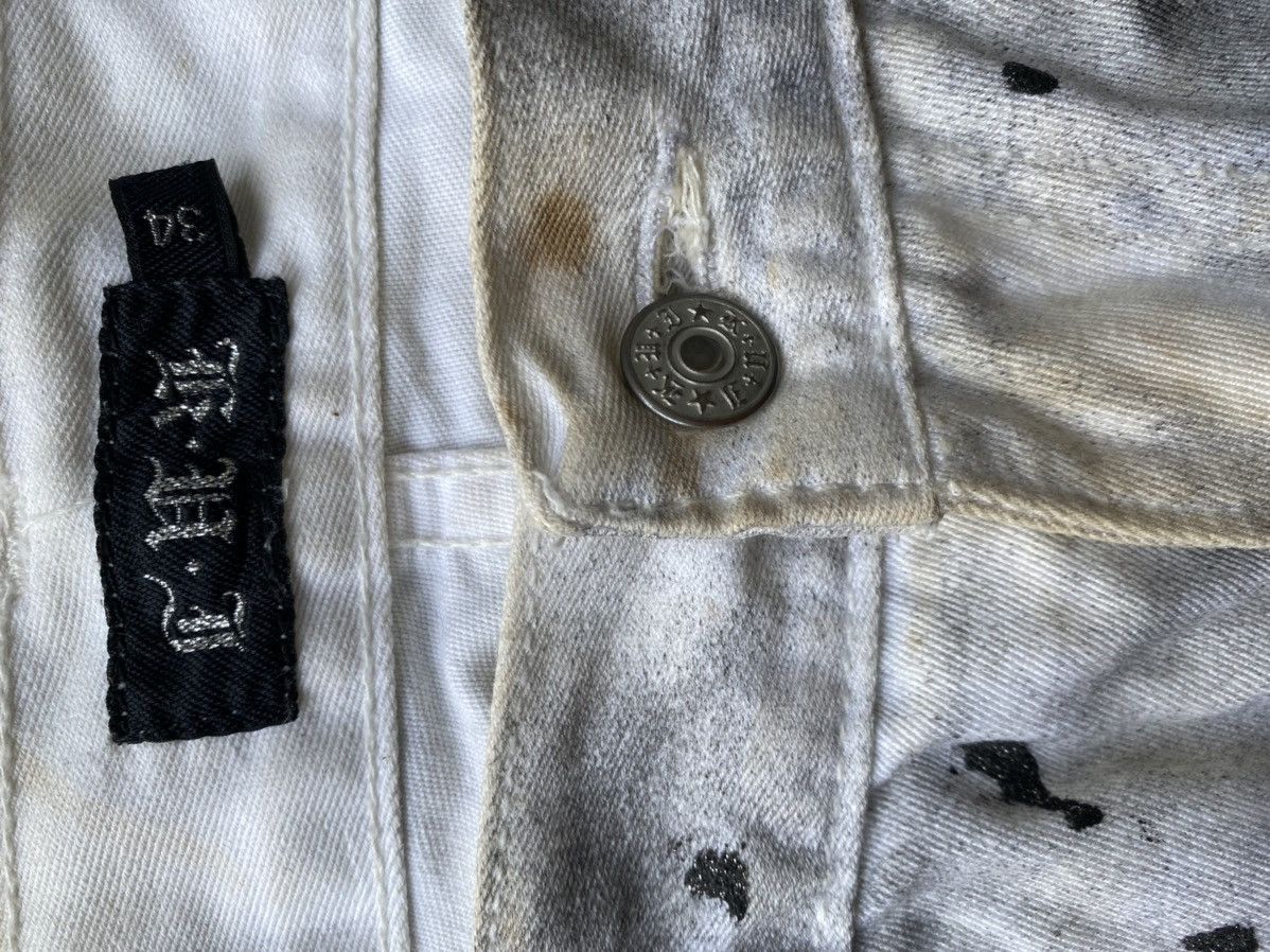 Seditionaries PAINT SPLATER SKULL EMBROIDERED CHARCOAL DISTRESSED PANT Size US 33 - 11 Thumbnail