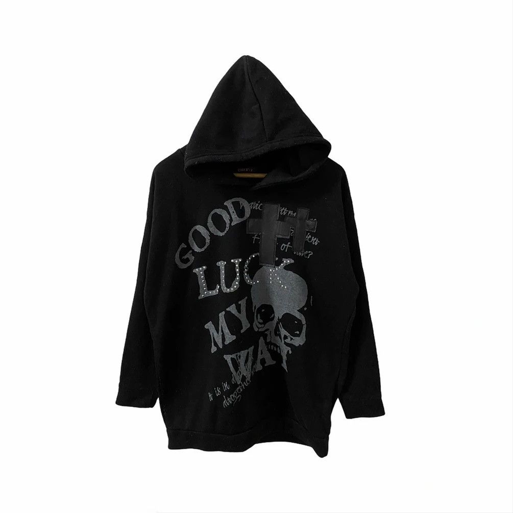 Japanese Brand × Seditionaries GOOD LUCK MY WA SKULL BIG ART HOODIE SWEATSHIRT Size US M / EU 48-50 / 2 - 2 Thumbnail