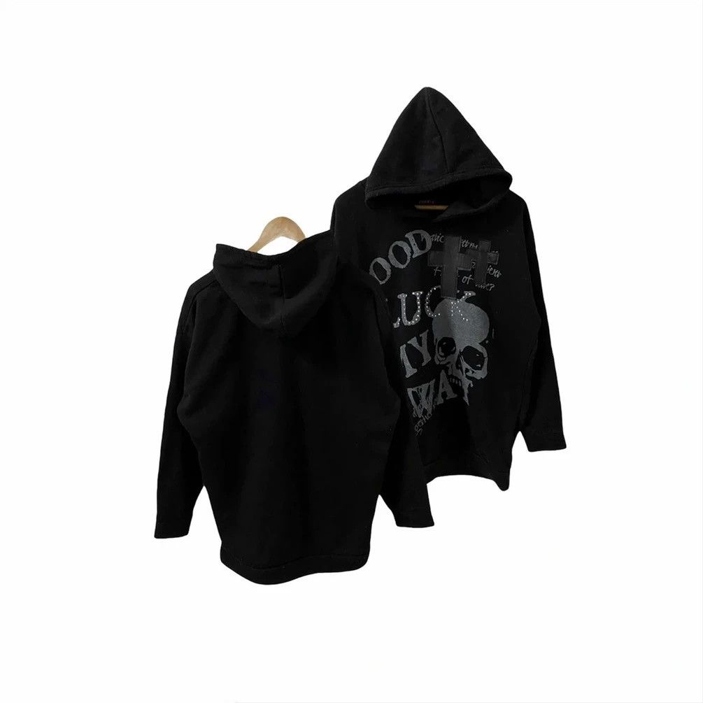 Japanese Brand × Seditionaries GOOD LUCK MY WA SKULL BIG ART HOODIE SWEATSHIRT Size US M / EU 48-50 / 2 - 1 Thumbnail