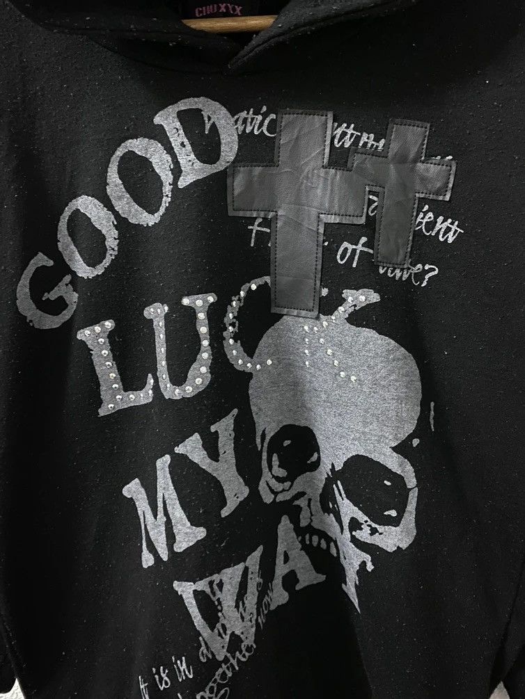Japanese Brand × Seditionaries GOOD LUCK MY WA SKULL BIG ART HOODIE SWEATSHIRT Size US M / EU 48-50 / 2 - 4 Thumbnail