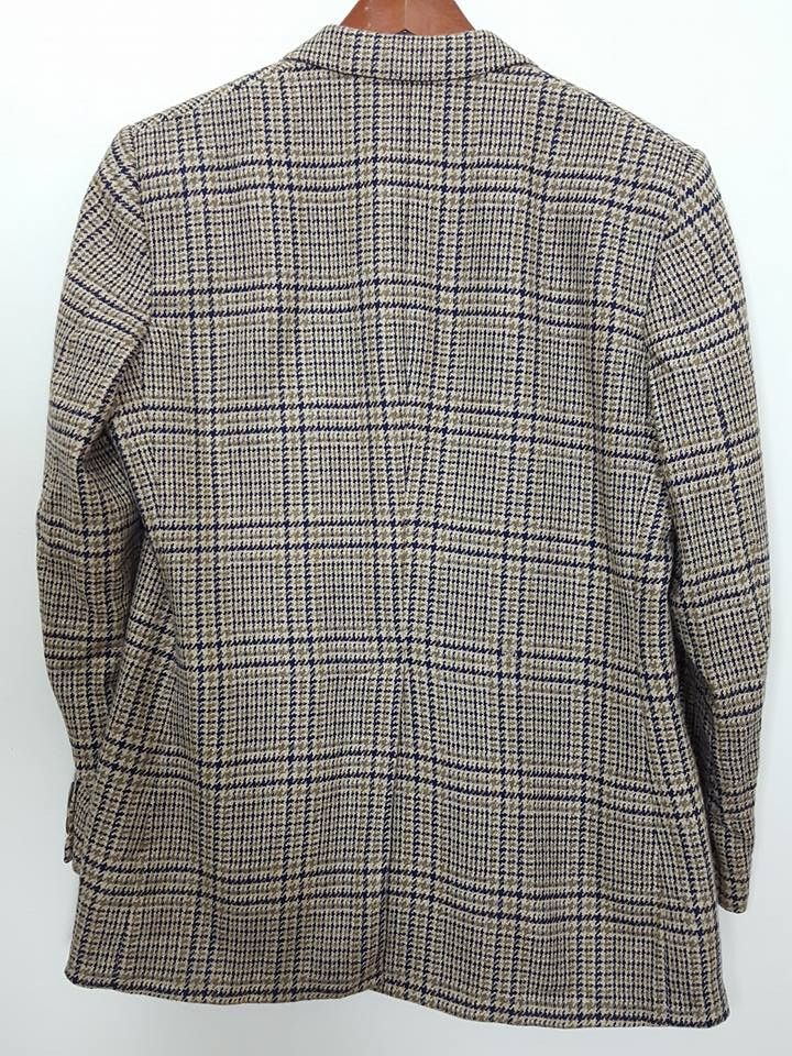 Aquascutum Made In ENGLAND Houndstooth Pure Cashmere Woven Coat Size US M / EU 48-50 / 2 - 6 Thumbnail