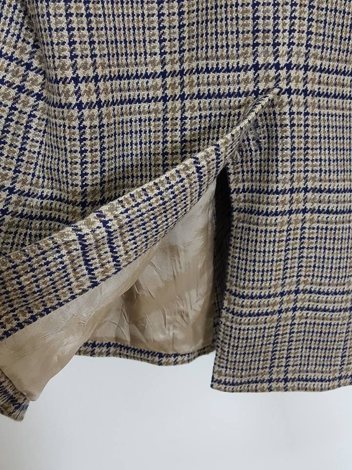Aquascutum Made In ENGLAND Houndstooth Pure Cashmere Woven Coat Size US M / EU 48-50 / 2 - 12 Thumbnail