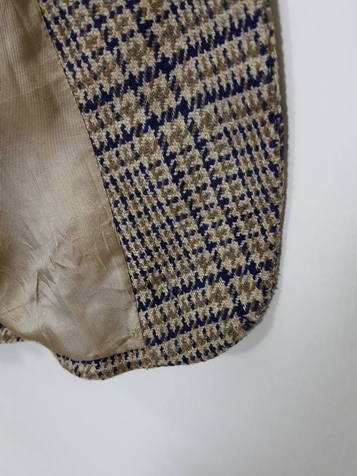 Aquascutum Made In ENGLAND Houndstooth Pure Cashmere Woven Coat Size US M / EU 48-50 / 2 - 9 Thumbnail