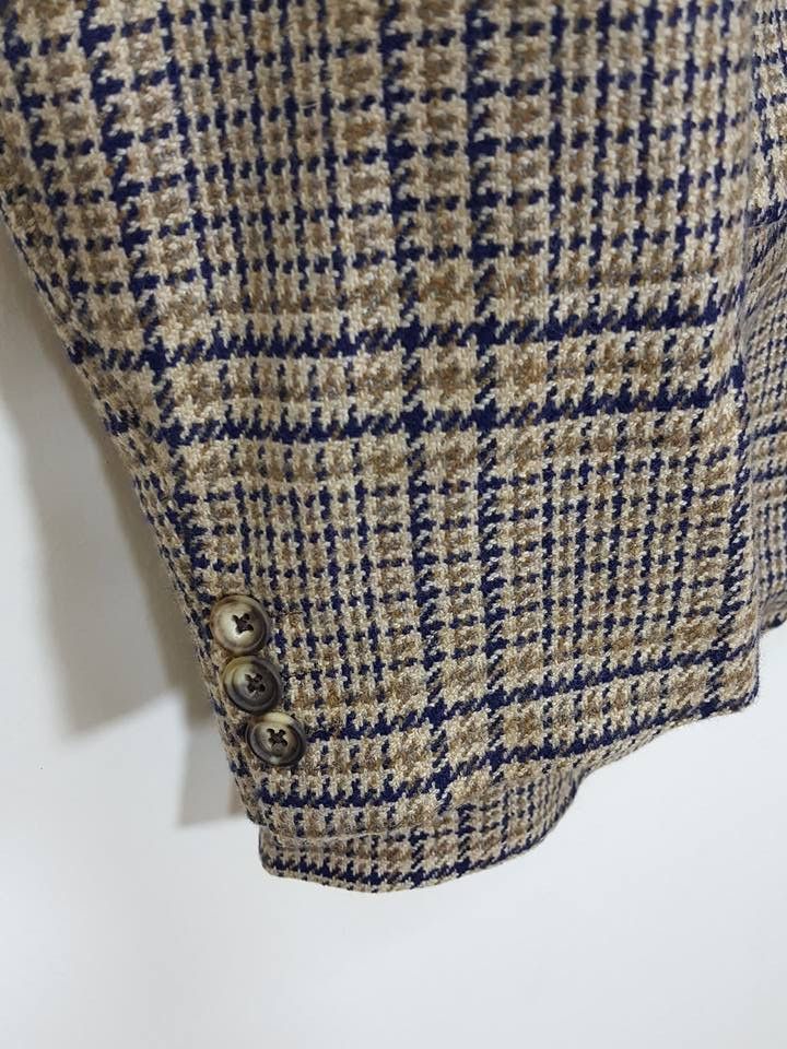Aquascutum Made In ENGLAND Houndstooth Pure Cashmere Woven Coat Size US M / EU 48-50 / 2 - 22 Thumbnail
