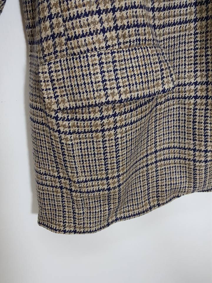 Aquascutum Made In ENGLAND Houndstooth Pure Cashmere Woven Coat Size US M / EU 48-50 / 2 - 19 Thumbnail