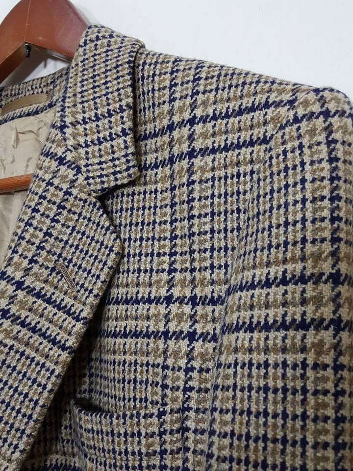 Aquascutum Made In ENGLAND Houndstooth Pure Cashmere Woven Coat Size US M / EU 48-50 / 2 - 18 Thumbnail